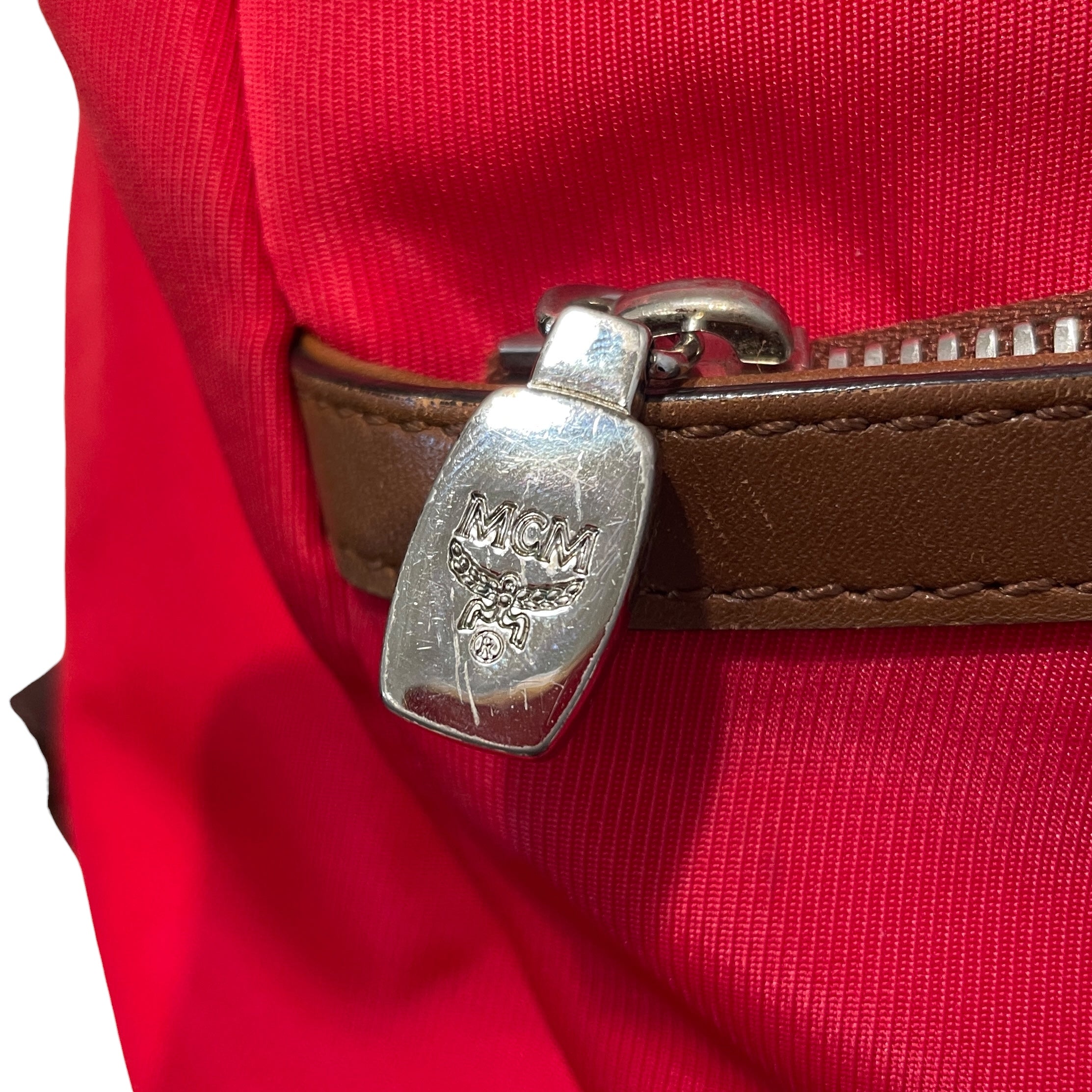 MCM/Bag/Nylon/RED/Nylon Backpack view 7