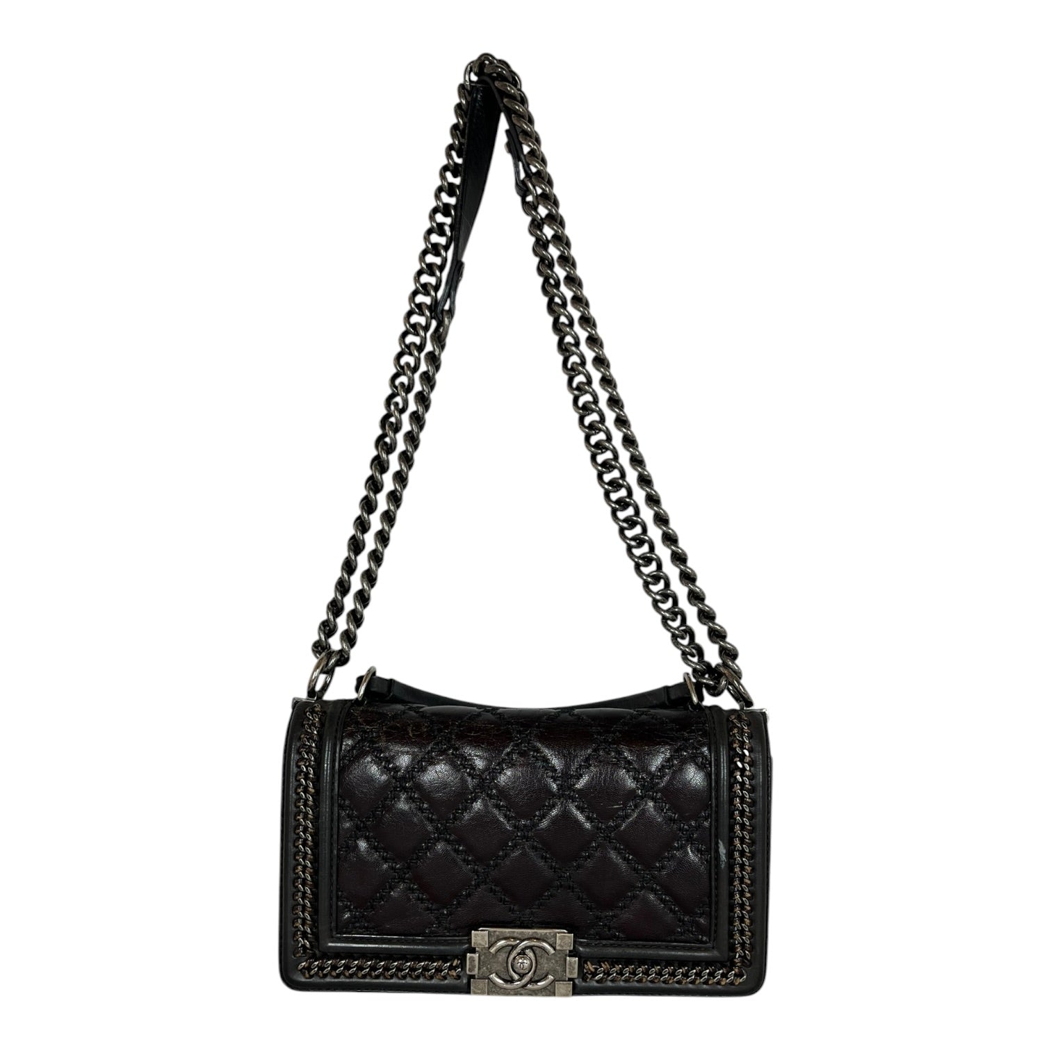 CHANEL/Bag/Leather/BRD/BURGUNDY BOY BAG view 1
