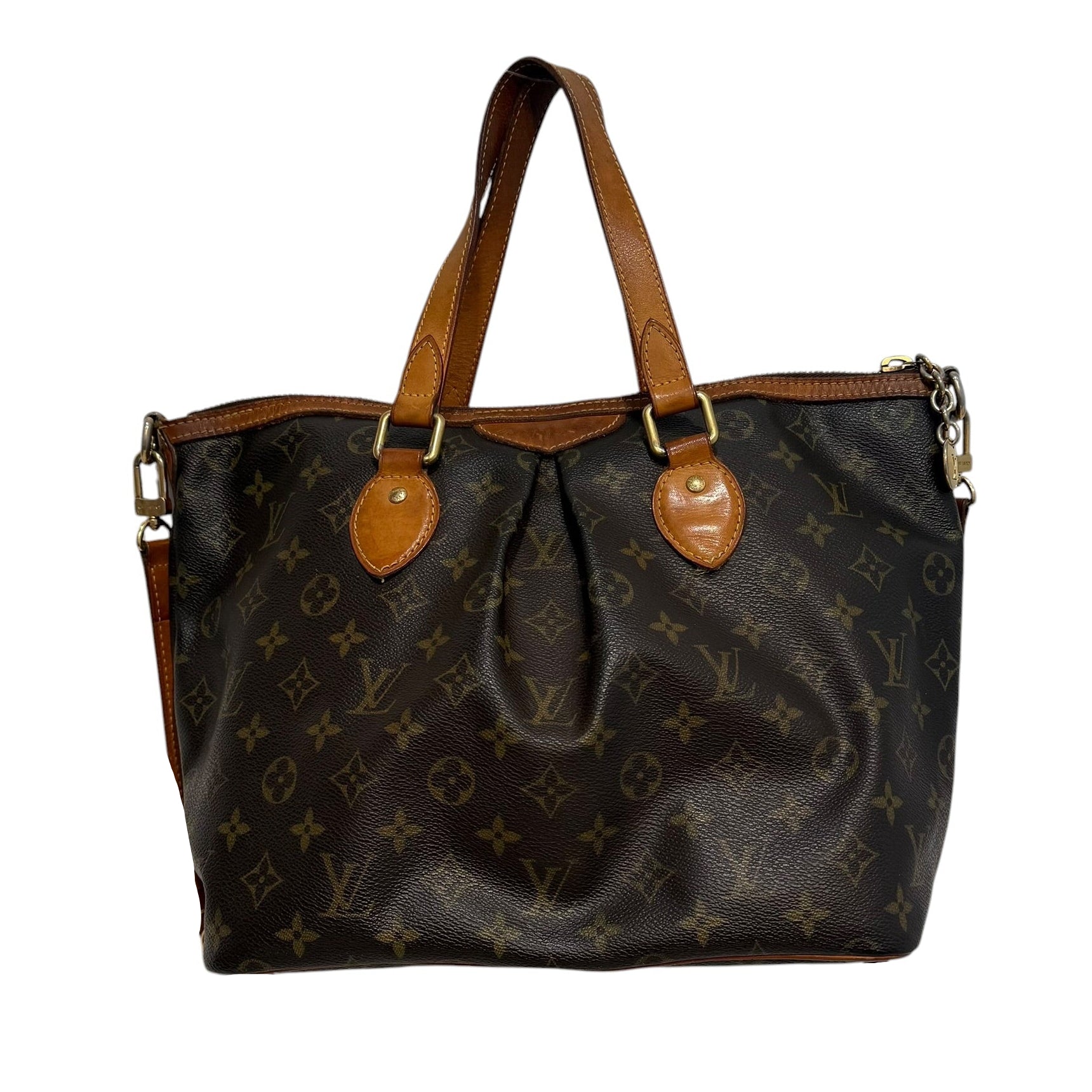 LOUIS VUITTON/Bag/Monogram/Leather/BRW/Palermo PM W/ Strap view 1