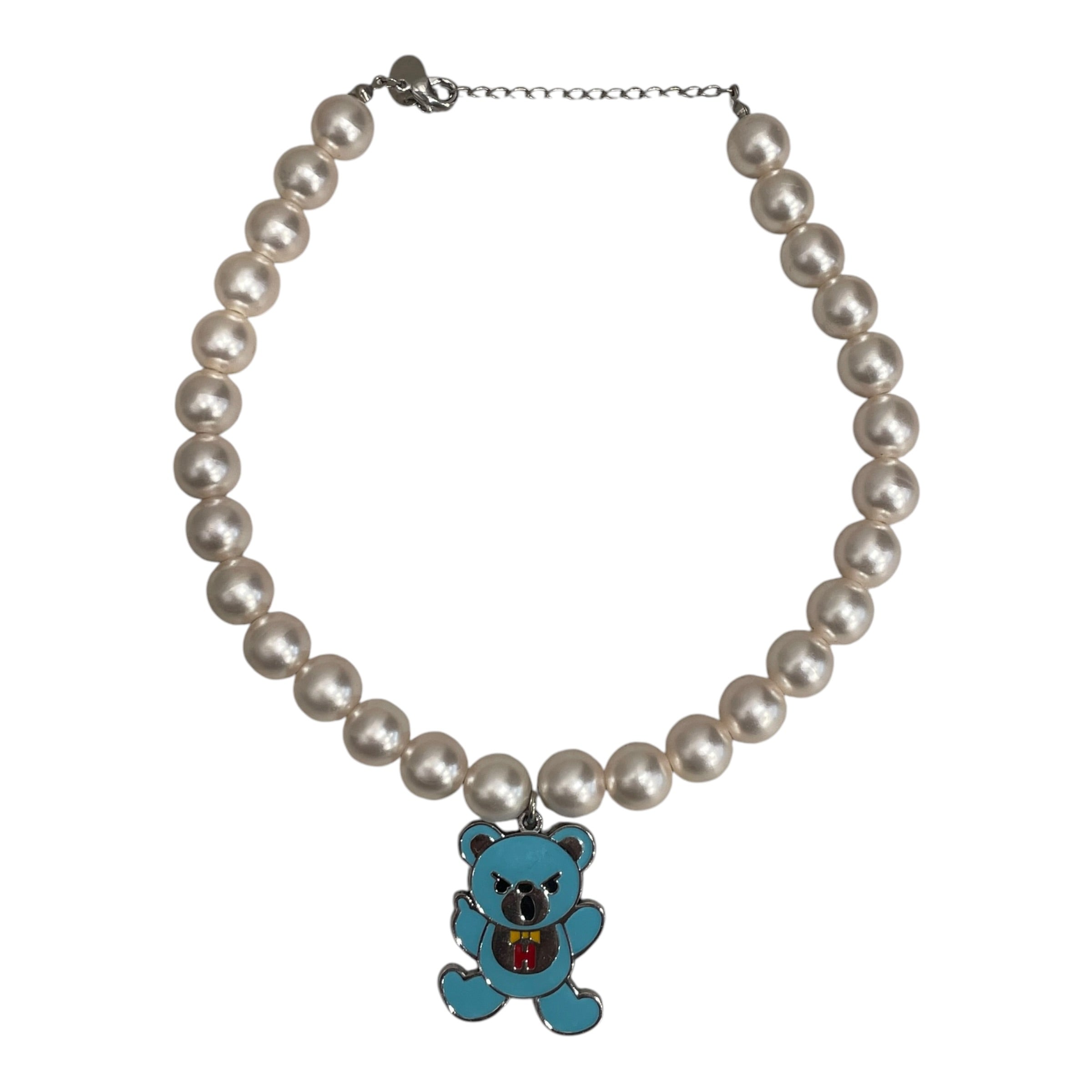HYSTERIC GLAMOUR/Necklace/Pearl/BLU/BLIE BEAR W RED H view 1