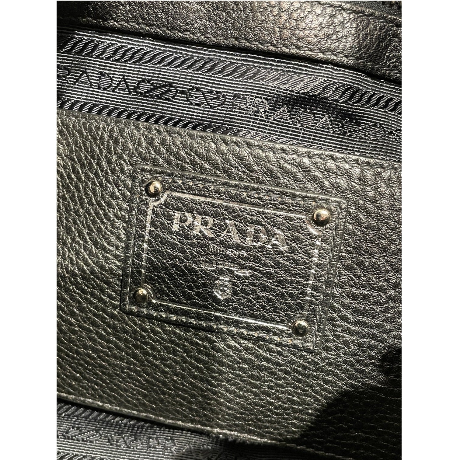 PRADA/Hand Bag/Leather/BLK/173 Vitello Daino view 3