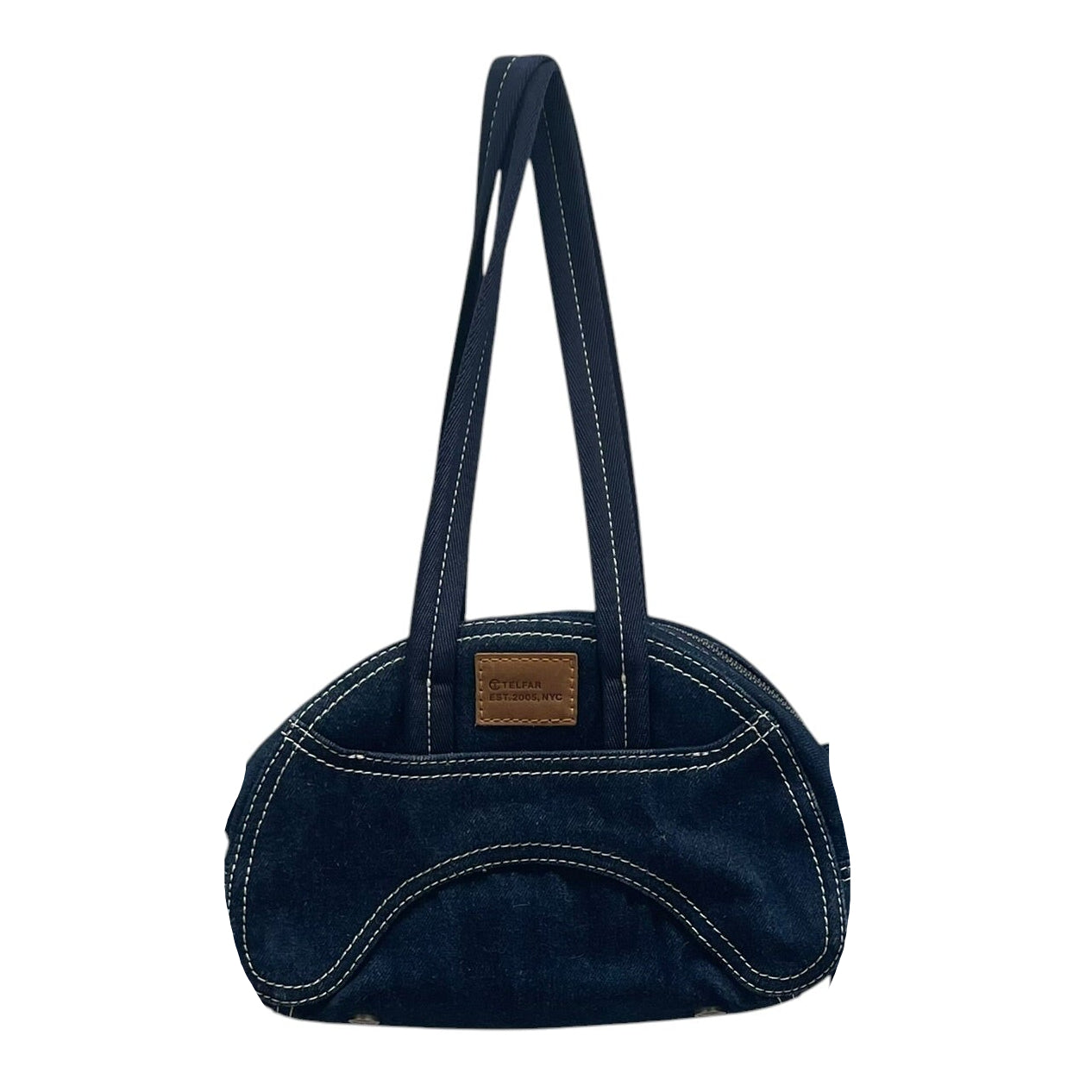 Telfar/Clutch Bag/Denim/IDG/brw tag/4 t studs bottom view 2