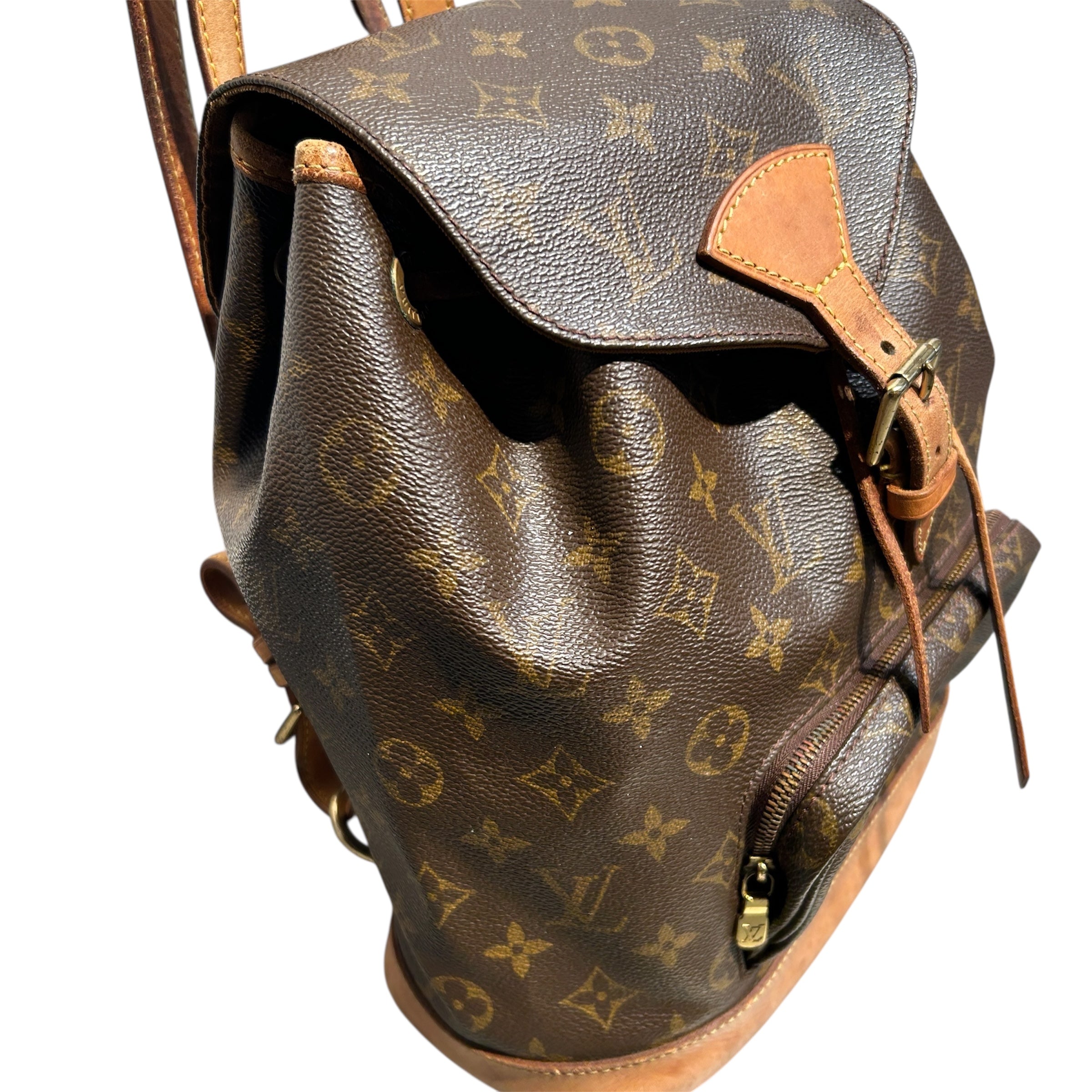 LOUIS VUITTON/Backpack/Monogram/Leather/BRW/Montsouris Backpack view 6