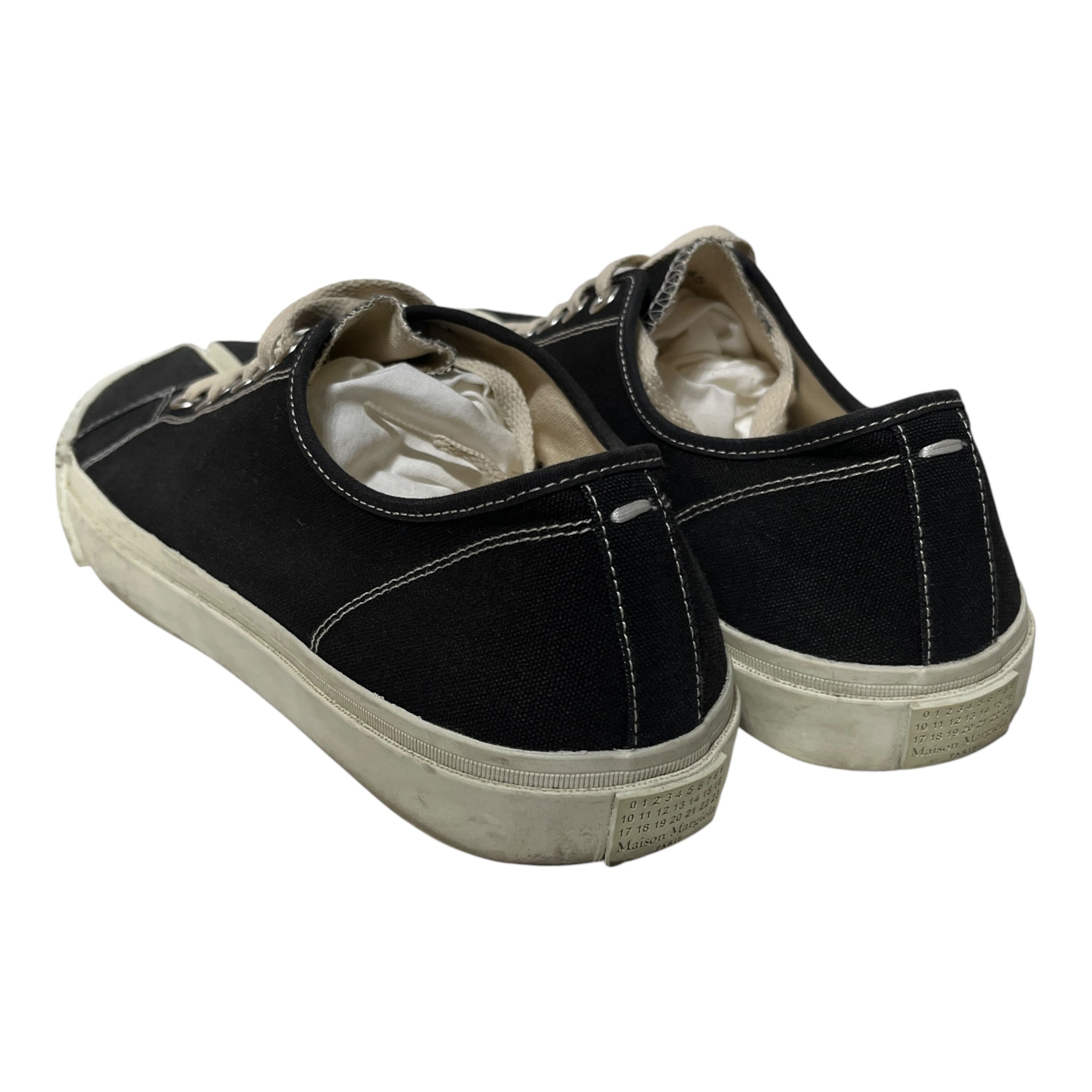 Maison Margiela/Low-Sneakers/EU 45/Cotton/BLK/Tabi Low view 2