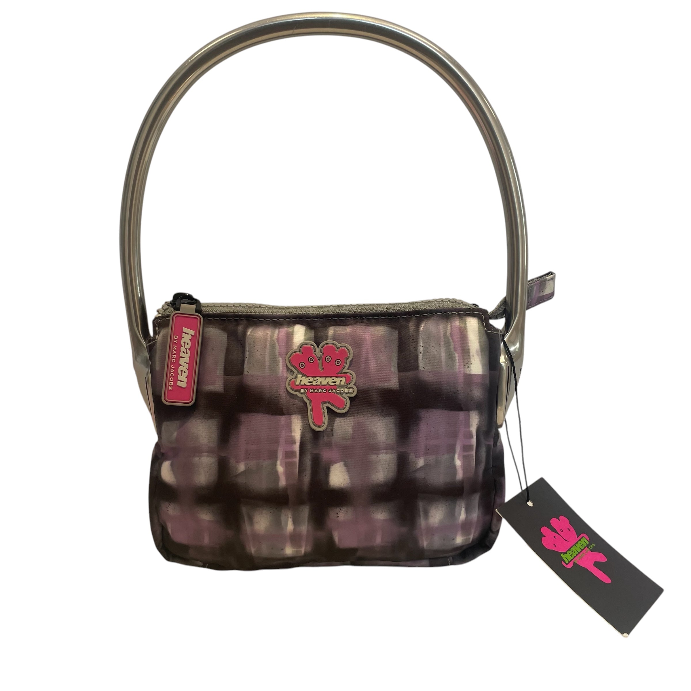 Heaven By Marc Jacobs/Hand Bag/Plaid/Nylon/PPL/METAL HANDLE W BLCK/PURP view 1