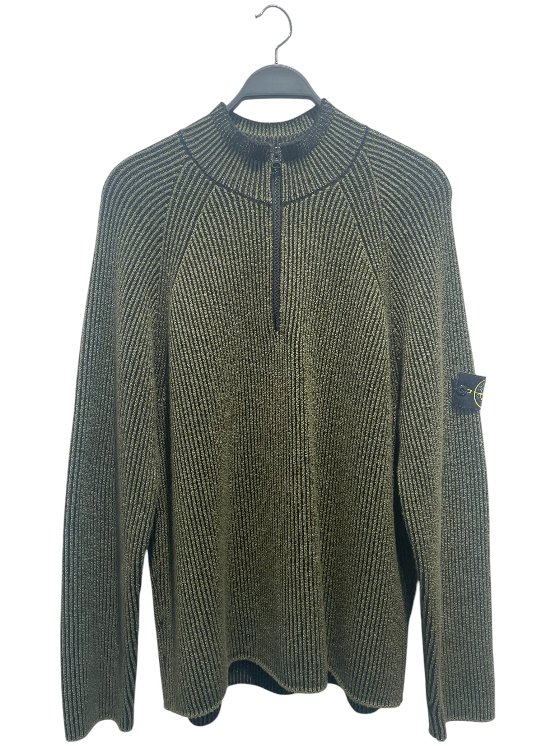 STONE ISLAND/Jacket/XL/Wool/BLK/Stripe/green stripe view 1
