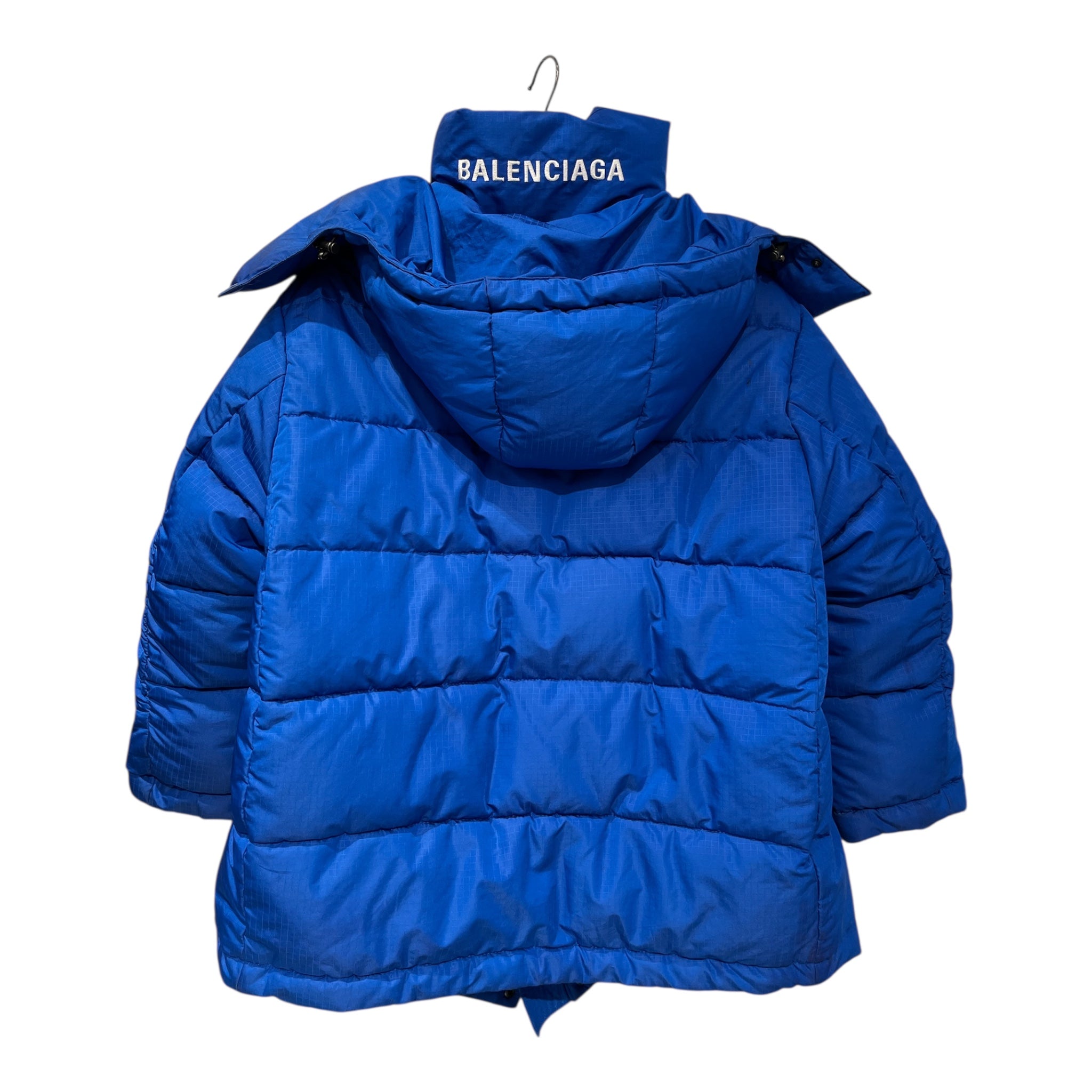 BALENCIAGA/Puffer Jkt/36/Nylon/BLU/Double Breasted/CA00985 hooded puffer jkt view 2