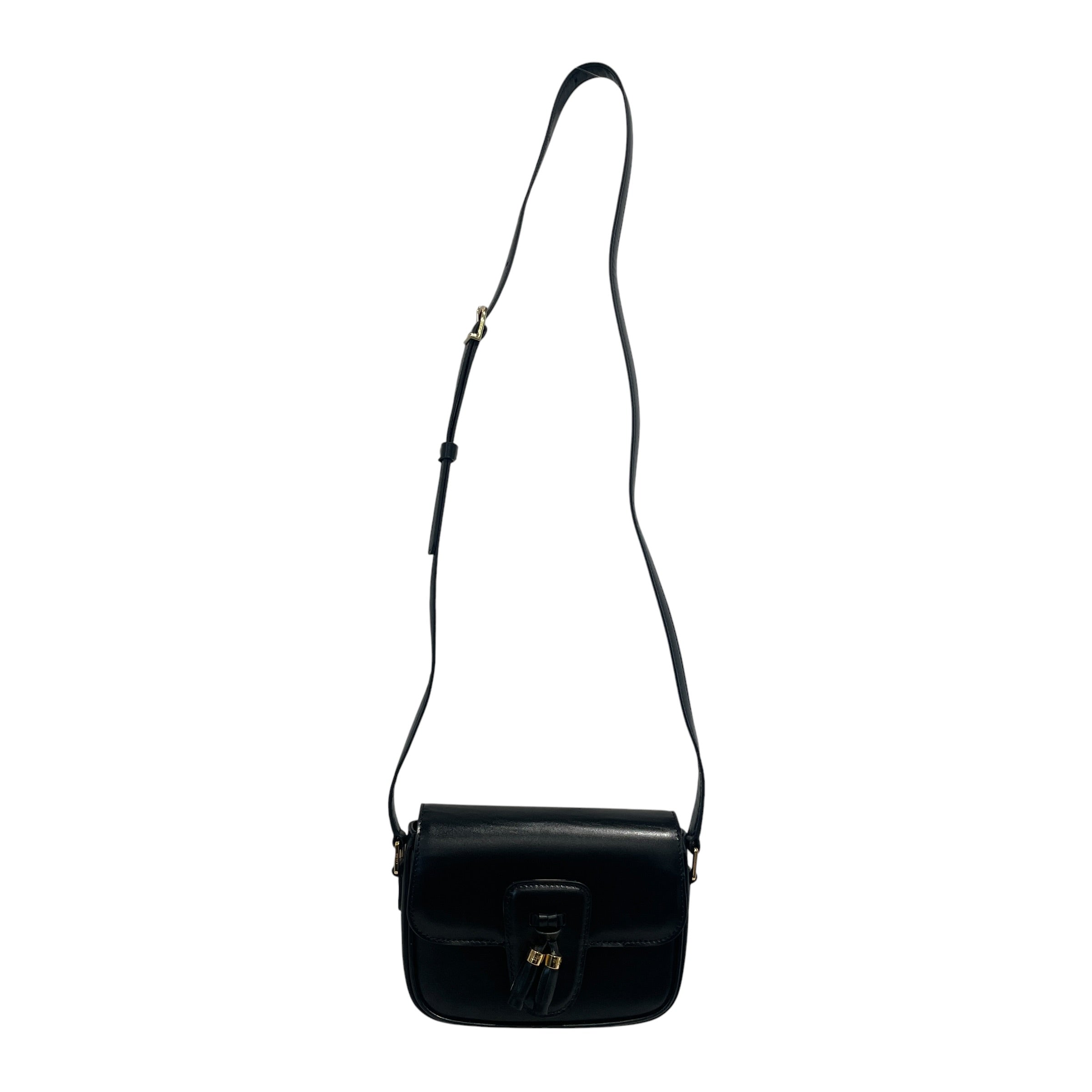 CELINE/Cross Body Bag/Leather/BLK/Tassels Leather Small Shoulder view 1