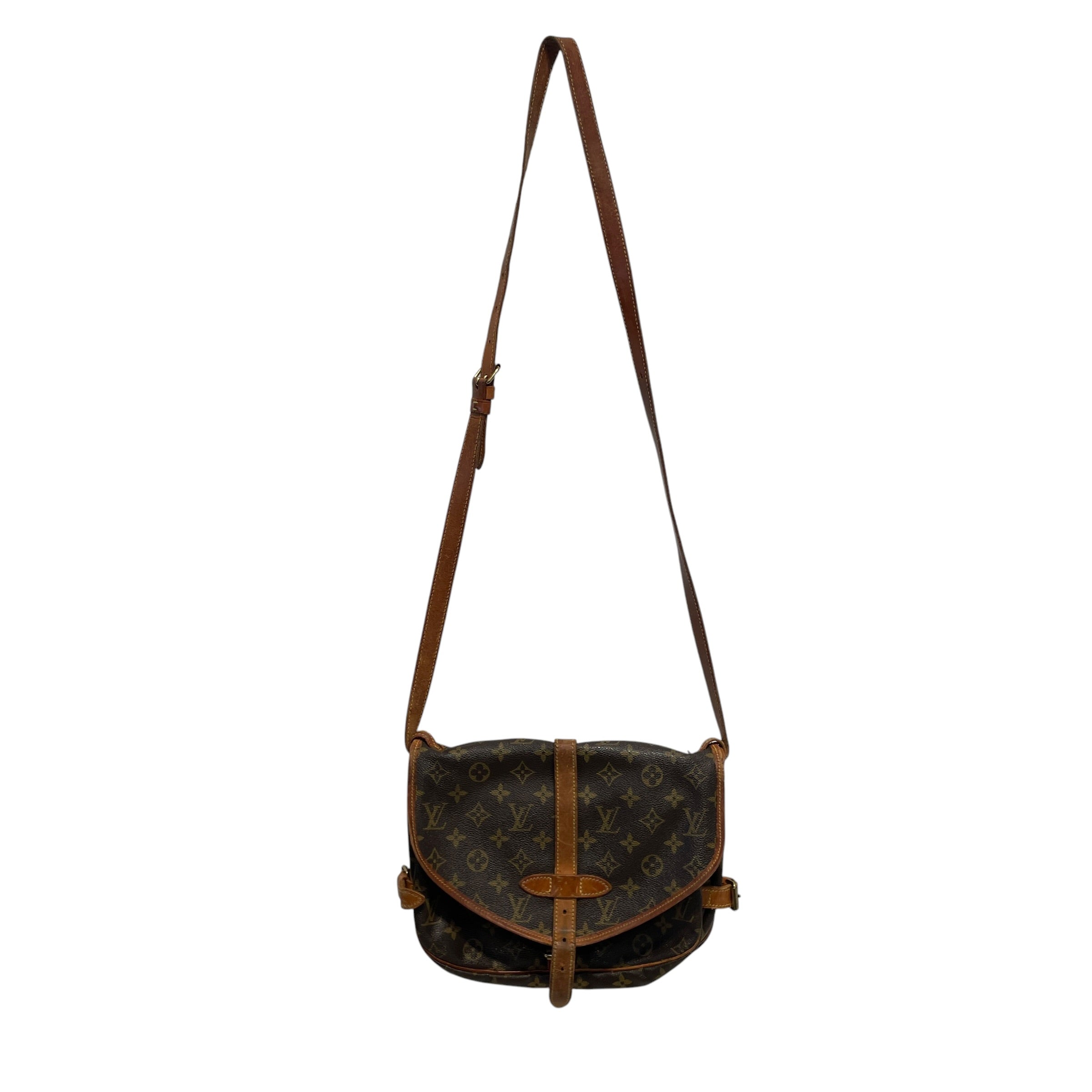 LOUIS VUITTON/Cross Body Bag/Monogram/BRW/lv double saddle mbo948 view 1