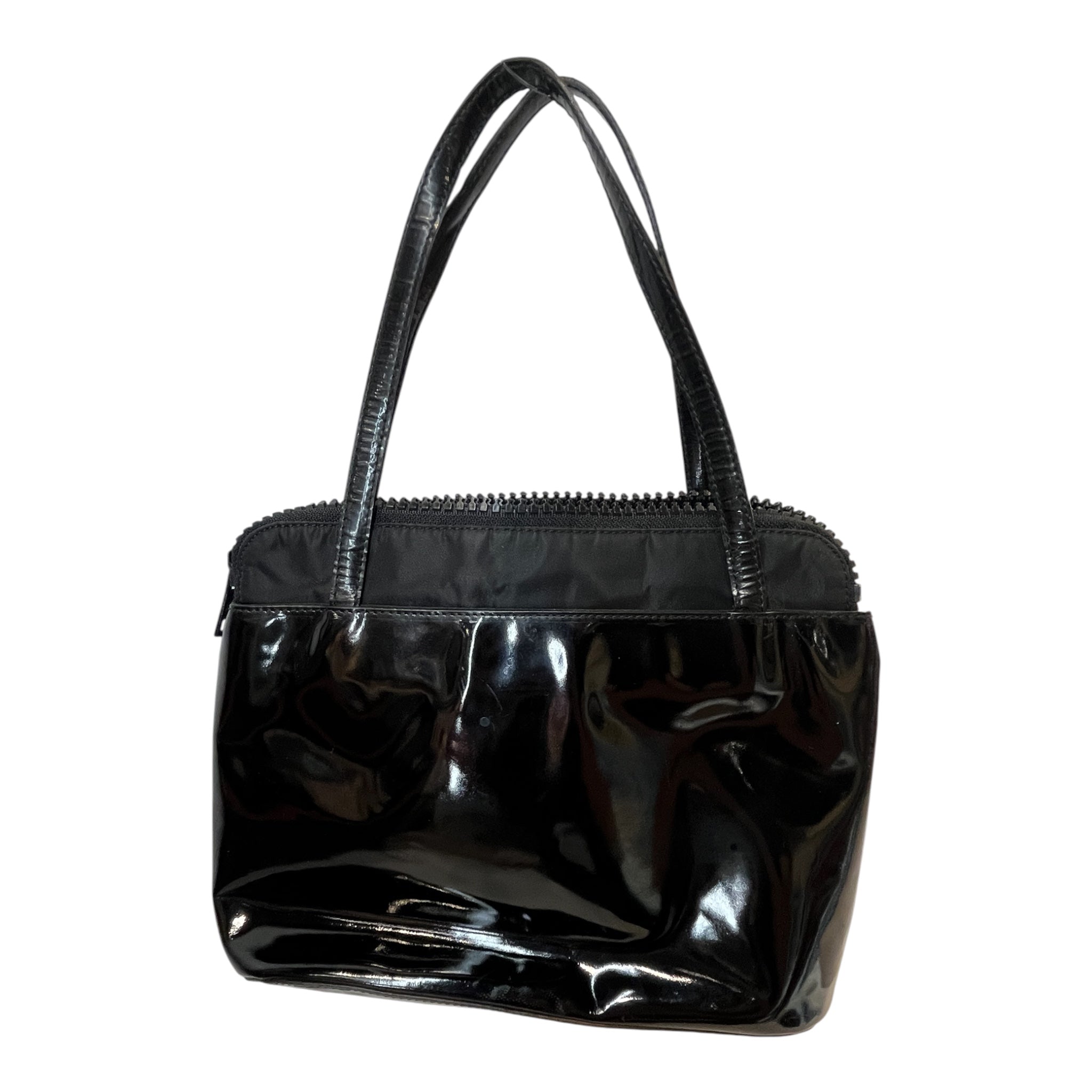 PRADA/Hand Bag/Leather/BLK/VINTAGE 90S SPAZZOLATO view 2