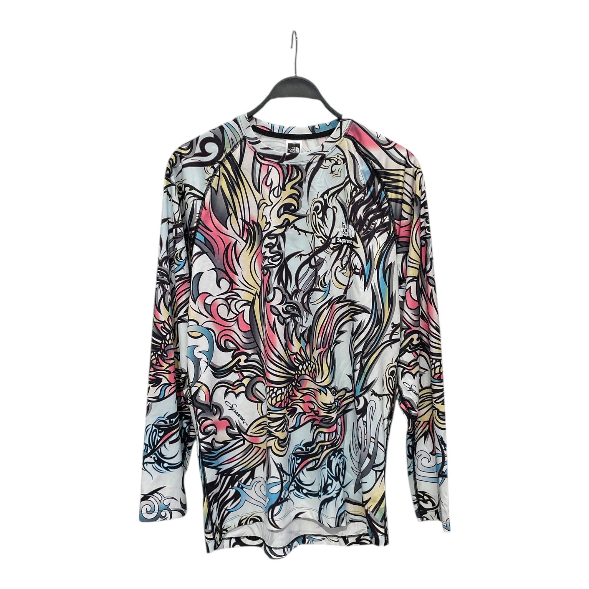 Supreme/THE NORTH FACE/LS T-Shirt/L/Polyester/MLT/All Over Print/DRAGON PRINT view 1