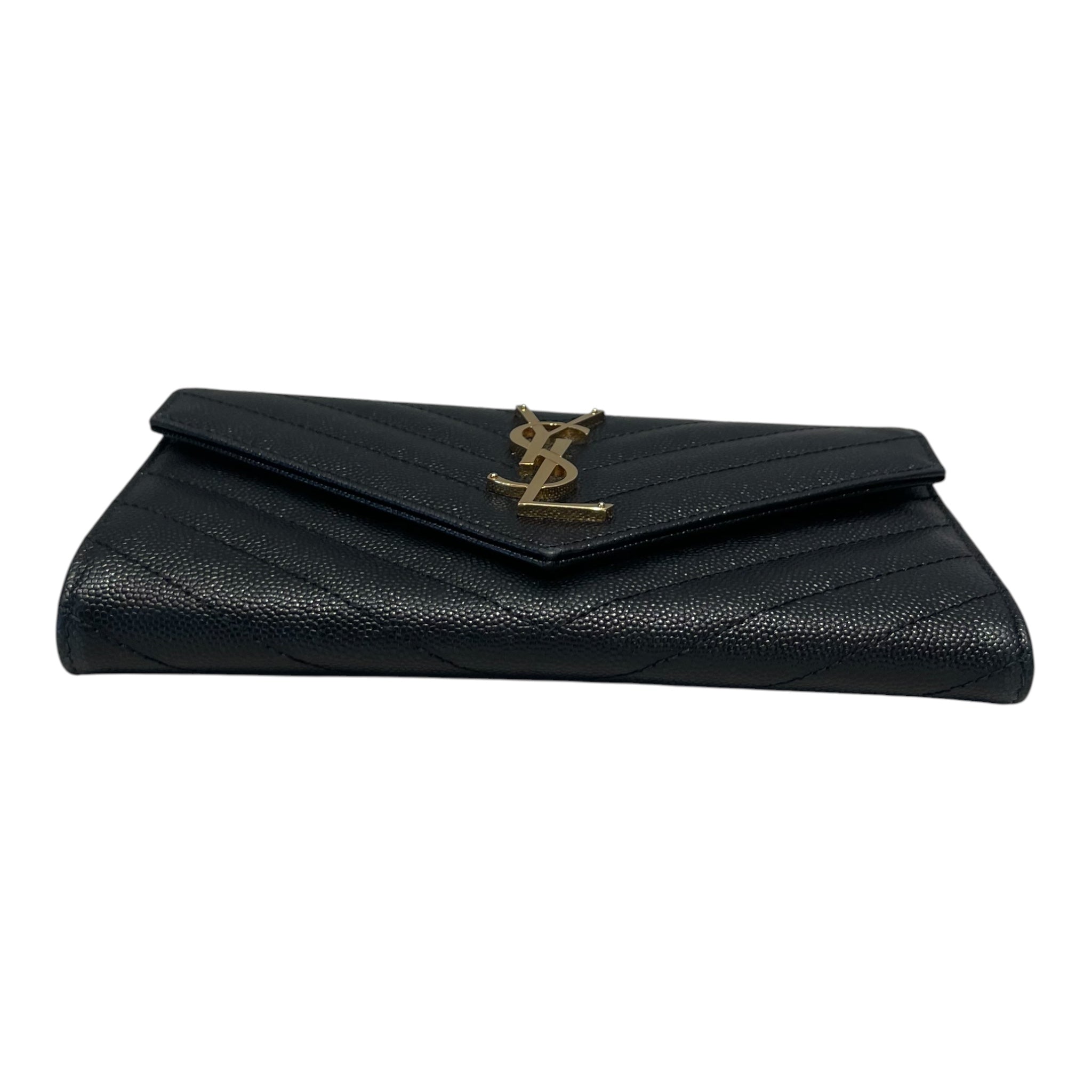 SAINT LAURENT/Long Wallet/Leather/BLK/L's/CASSANDRE LARGE FLAP view 3