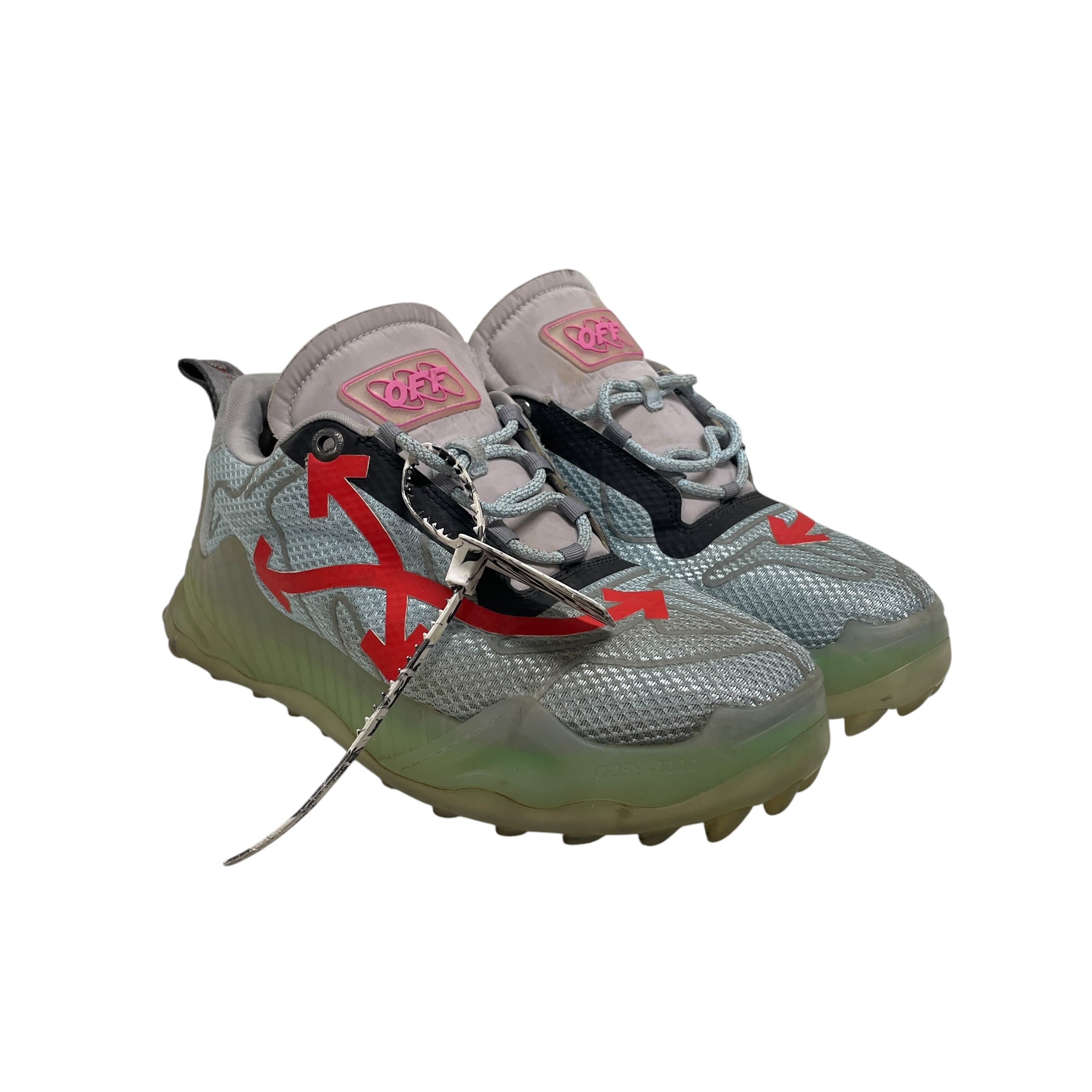 OFF-WHITE/Low-Sneakers/US 7/Cotton/GRY/ODSY RED ARROWS/ TRANSPARENT view 1