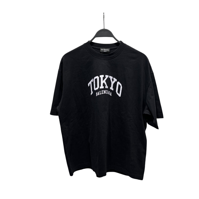 BALENCIAGA/T-Shirt/M/Cotton/BLK/Graphic/TOKYO