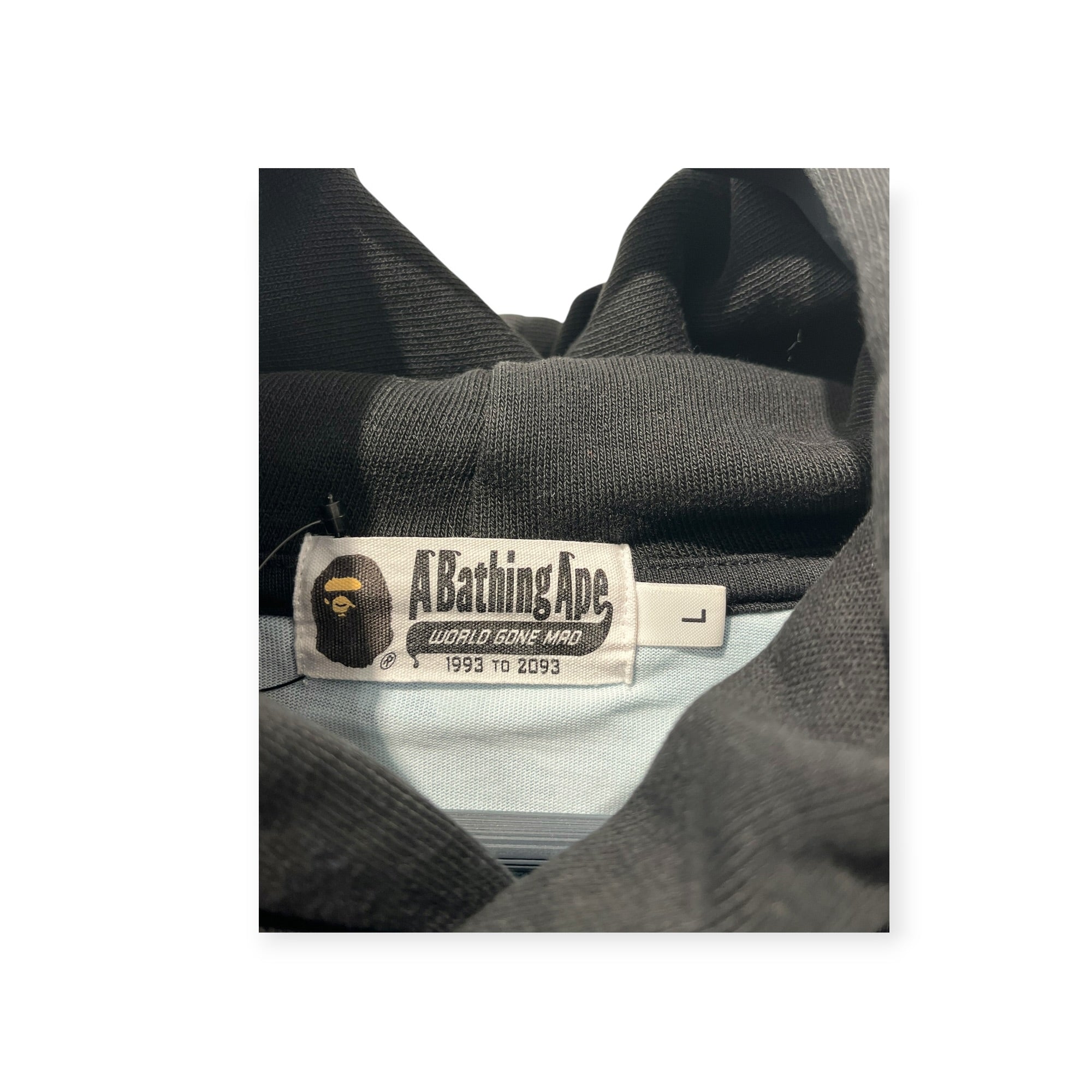 A BATHING APE/Hoodie/L/Graphic/Cotton/BLK/BLUE CAMO UNDER RIPS view 5
