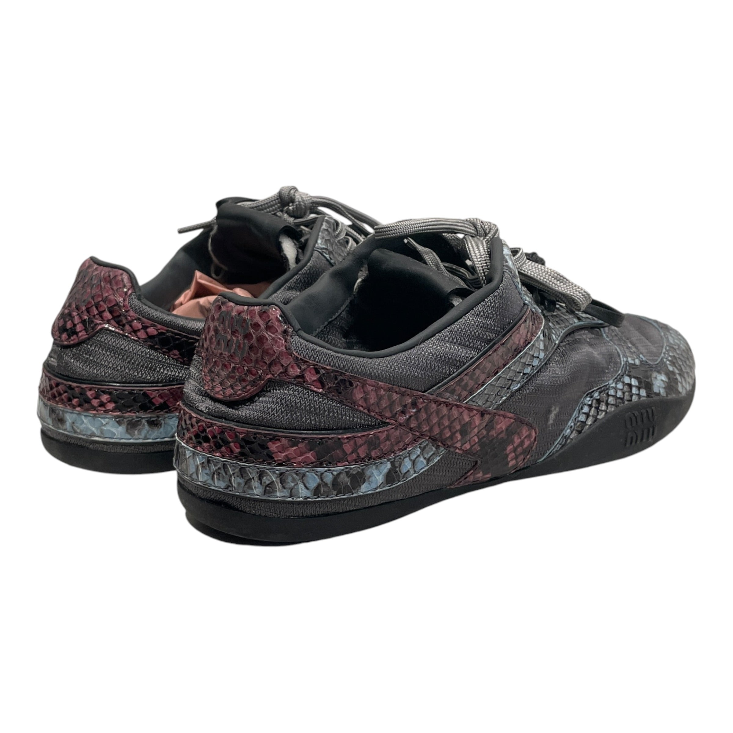 MIU MIU/Low-Sneakers/EU 40/Animal Pattern/Polyester/MLT/PRPL/BLU PYTHON ACCENTS view 2