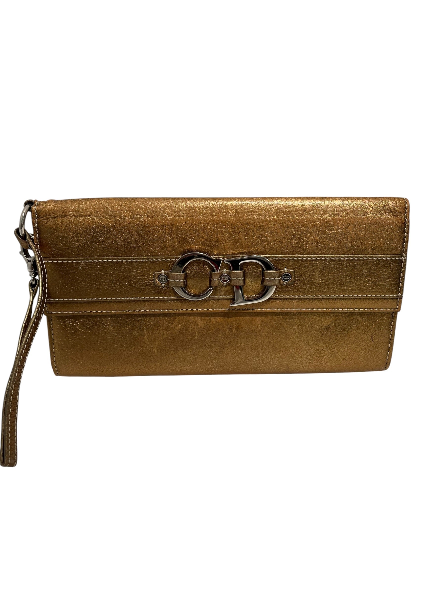 Christian Dior/Clutch Bag/Leather/GLD/CD CLUTCH BAG view 1