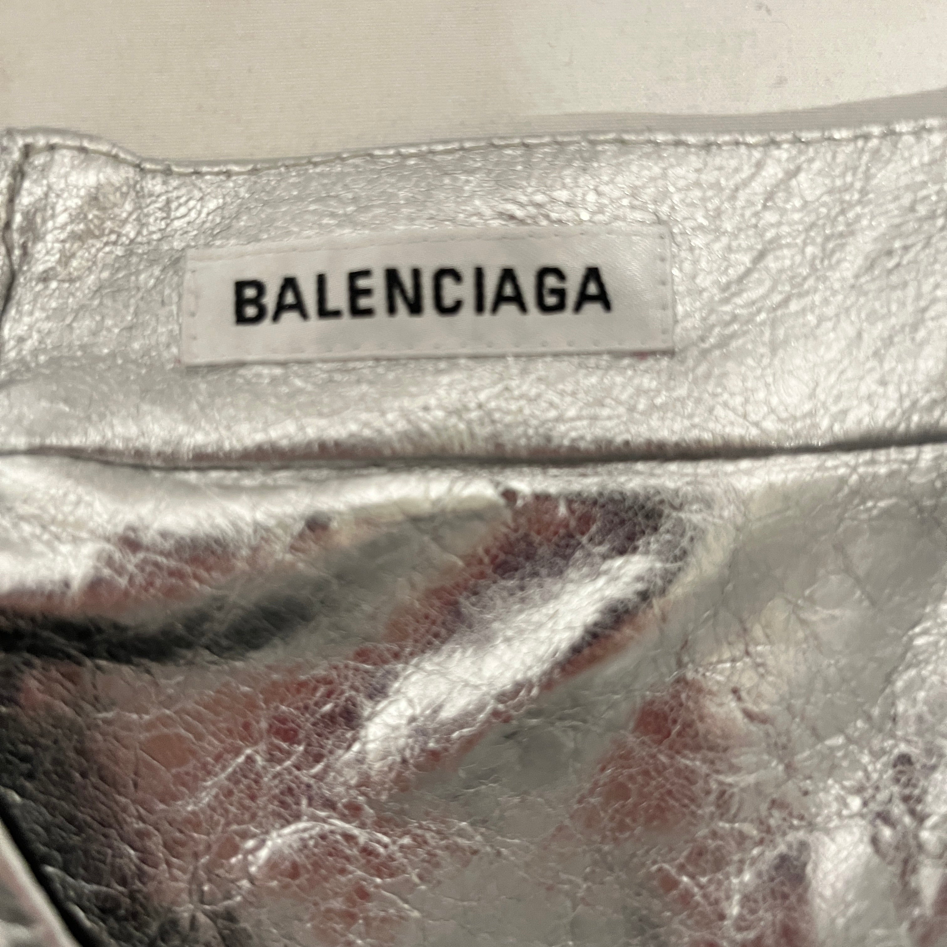 BALENCIAGA/Skirt/34/Iridescent/Leather/SLV/Midi Length/DRESS SKIRT BNWT view 3