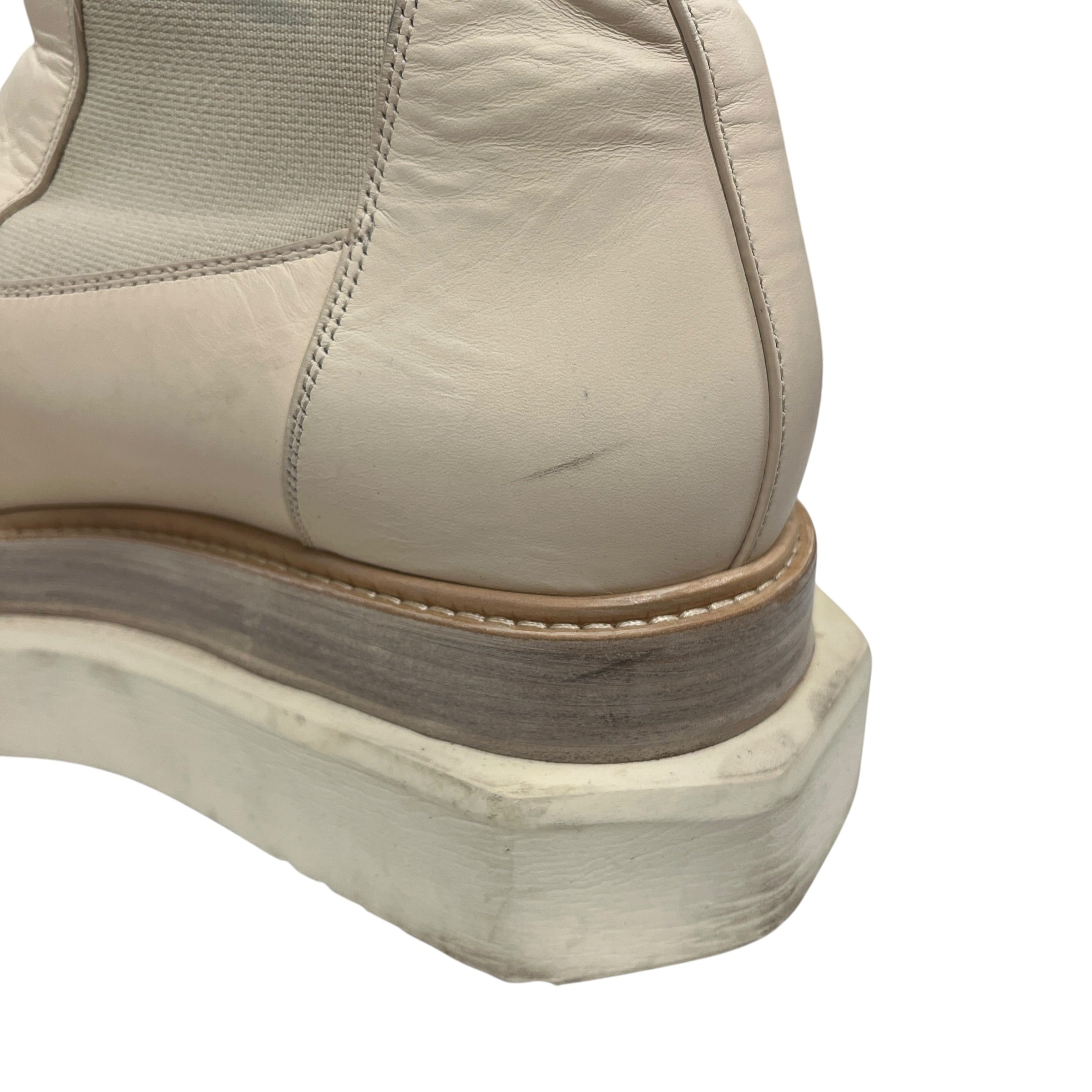 Rick Owens/Pull-On Boots/EU 42.5/Leather/CRM/Beatle Turbo Cyclops view 4