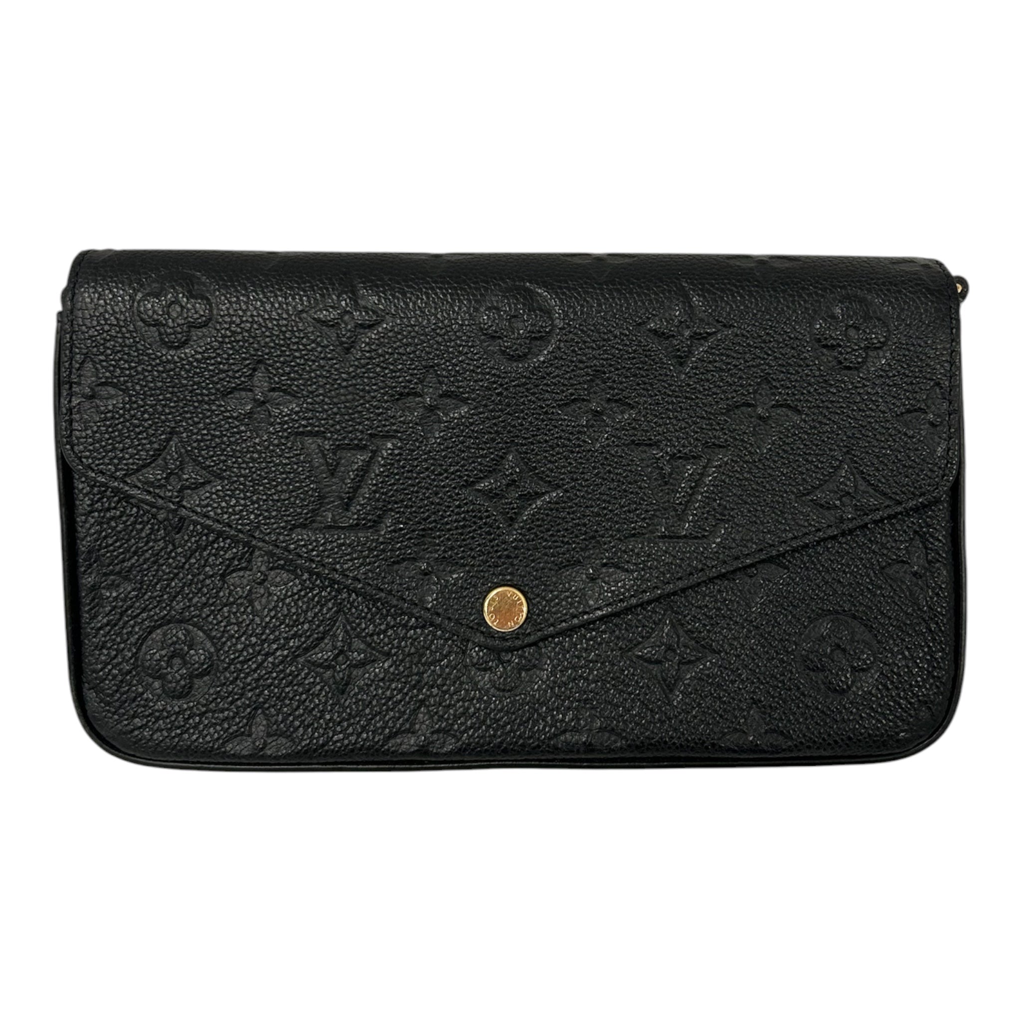 LOUIS VUITTON/Bag/Leather/BLK/POCHETTE FELICIE view 2