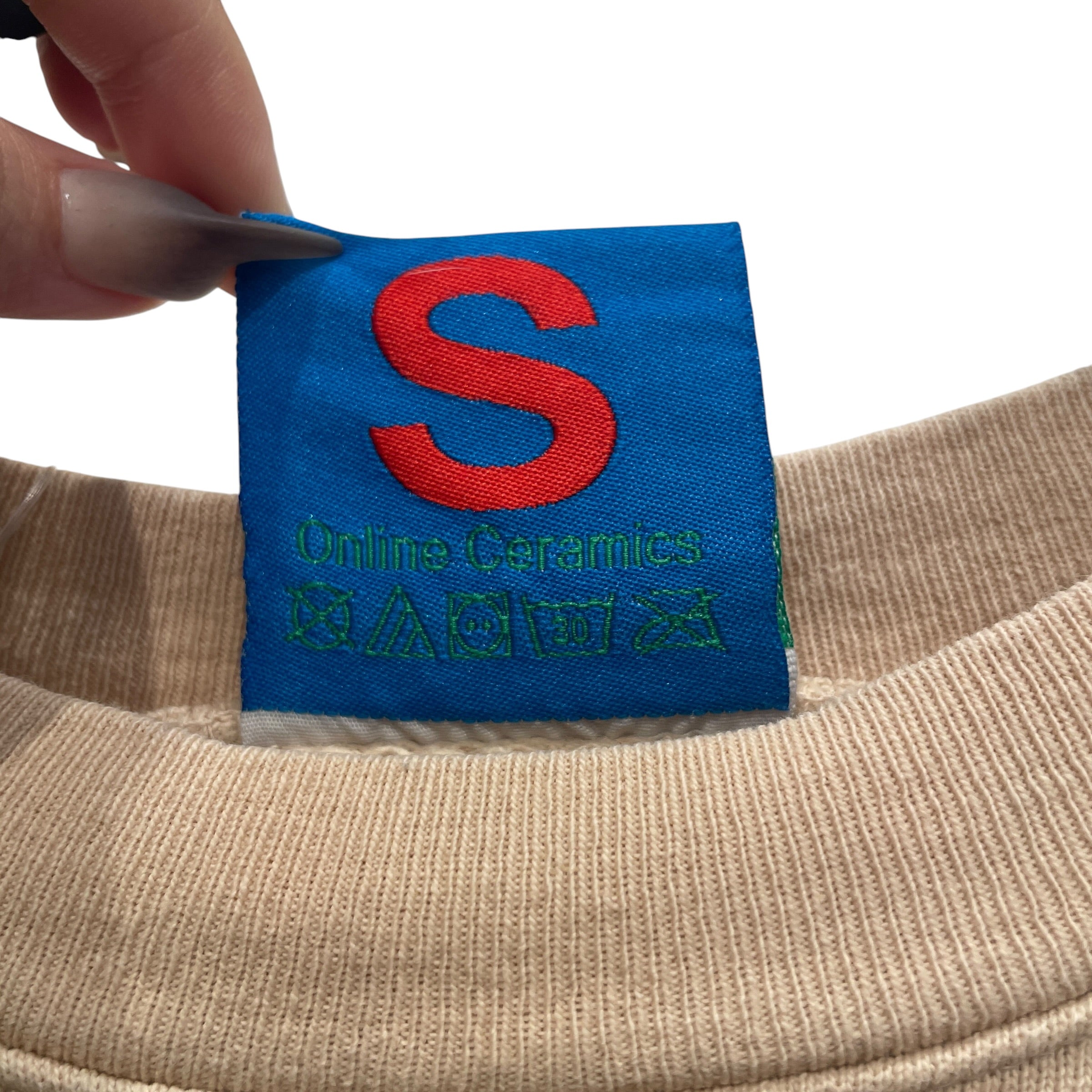 Online Ceramics/Sweater/S/Cotton/BEG/GOLDENTEACHER view 4