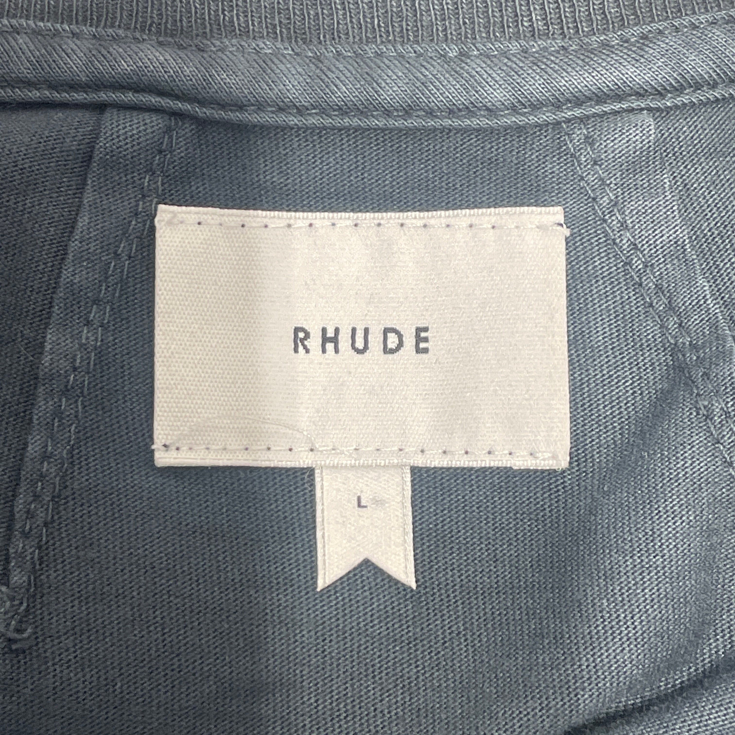 RHUDE/T-Shirt/L/Cotton/NVY/HOTEL DE RHUDE view 3