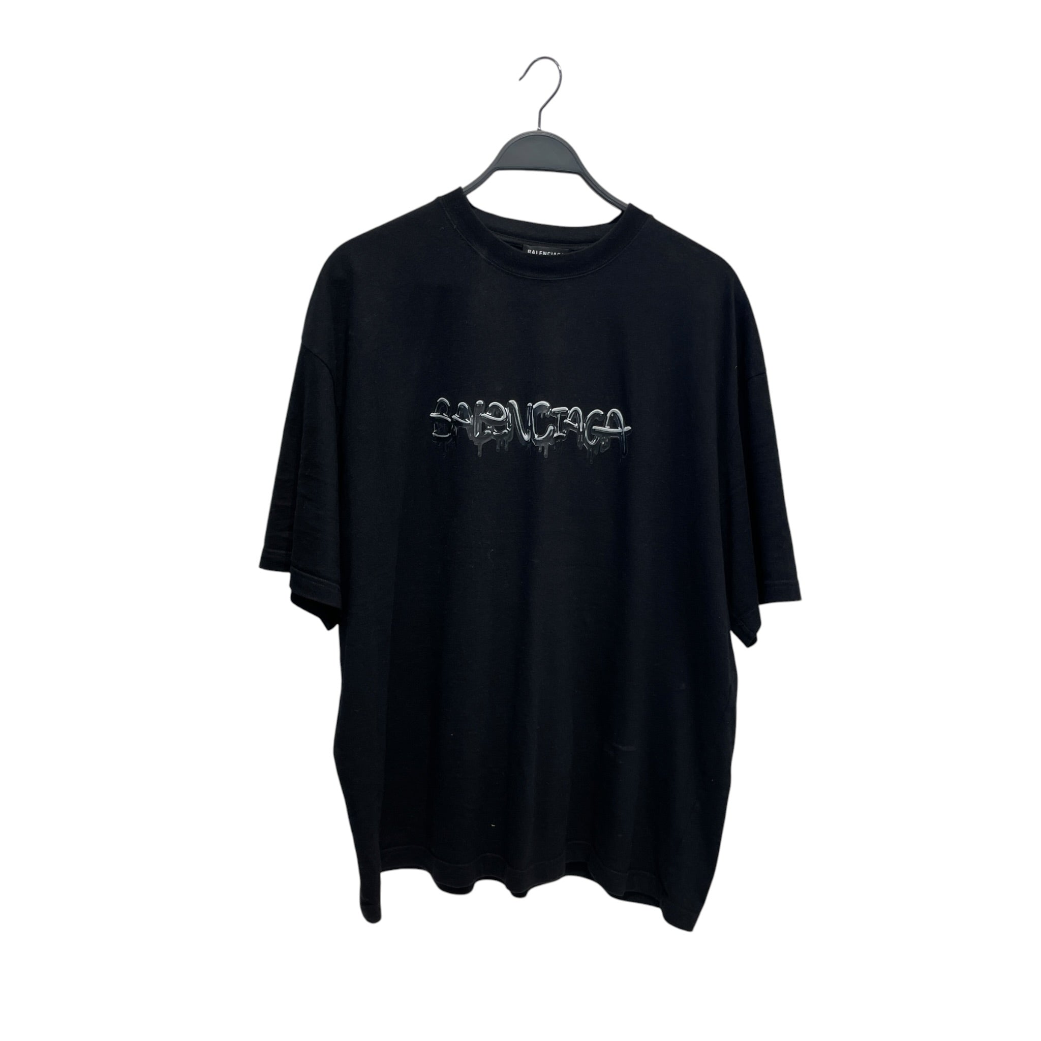 BALENCIAGA/T-Shirt/XL/Cotton/BLK/Graphic/SLIME WIDE view 1