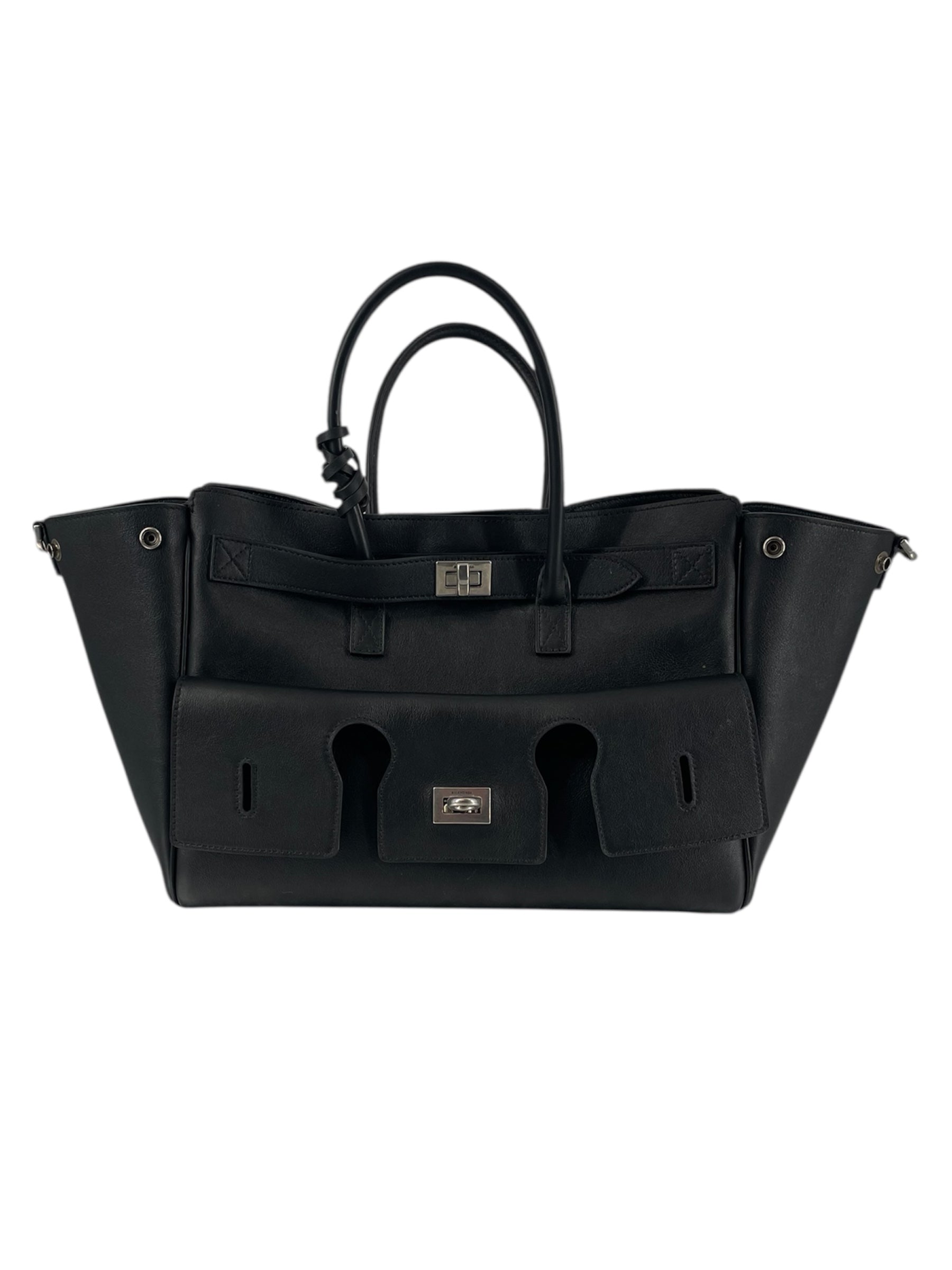 BALENCIAGA/Hand Bag/Leather hi/BLK/BEL AIR CARRY ALL view 2