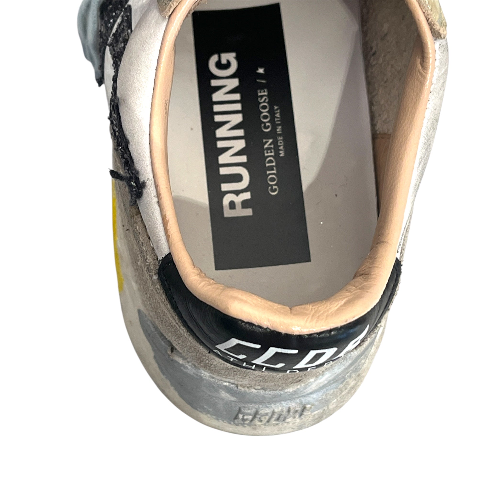 GOLDEN GOOSE/Low-Sneakers/EU 36/All Over Print/Leather/GLD/Chunky Heel/Running Sole Glitter Star view 3