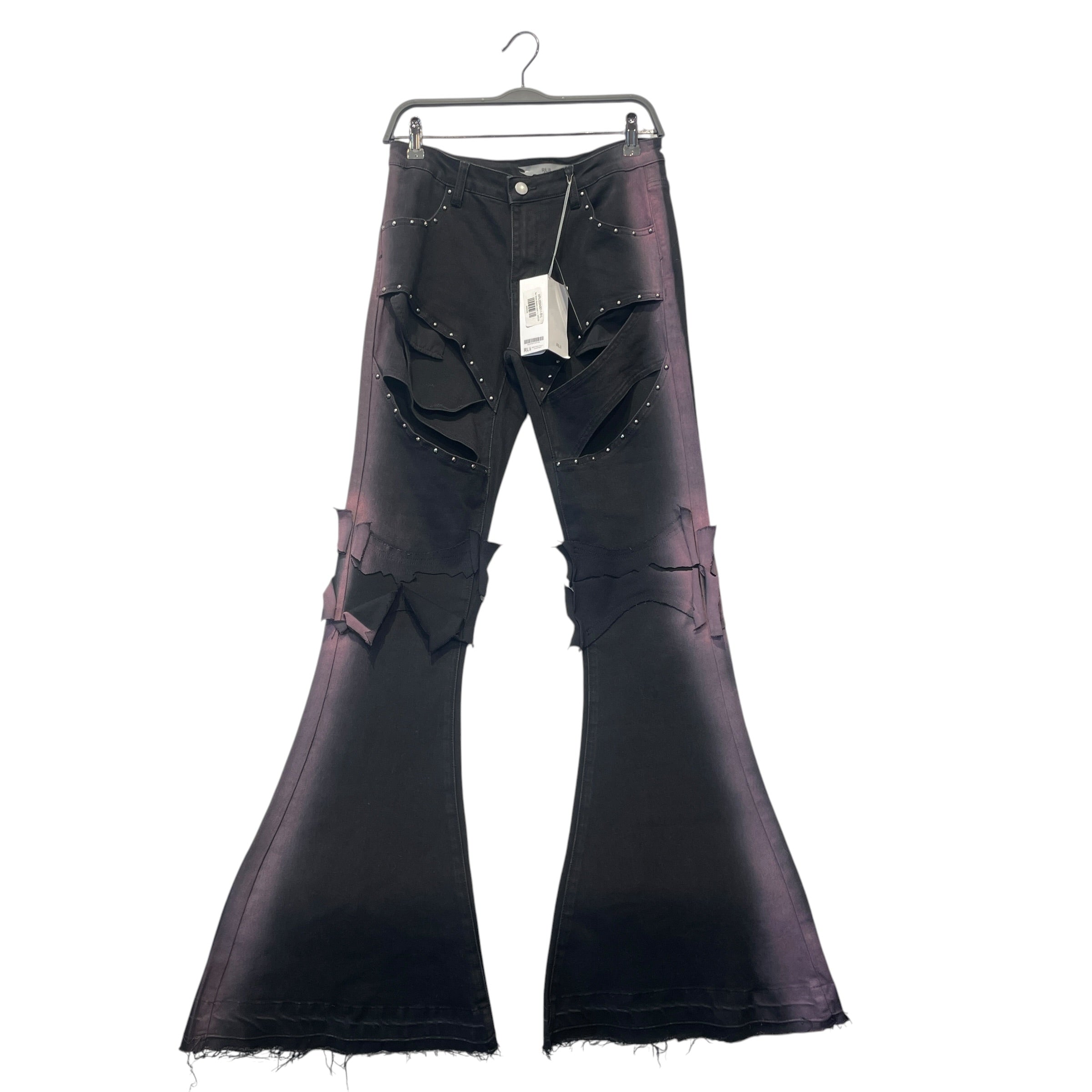 RUI/Bottoms/L/Cotton/BLK/RIPPED/FADED PURPLE view 1
