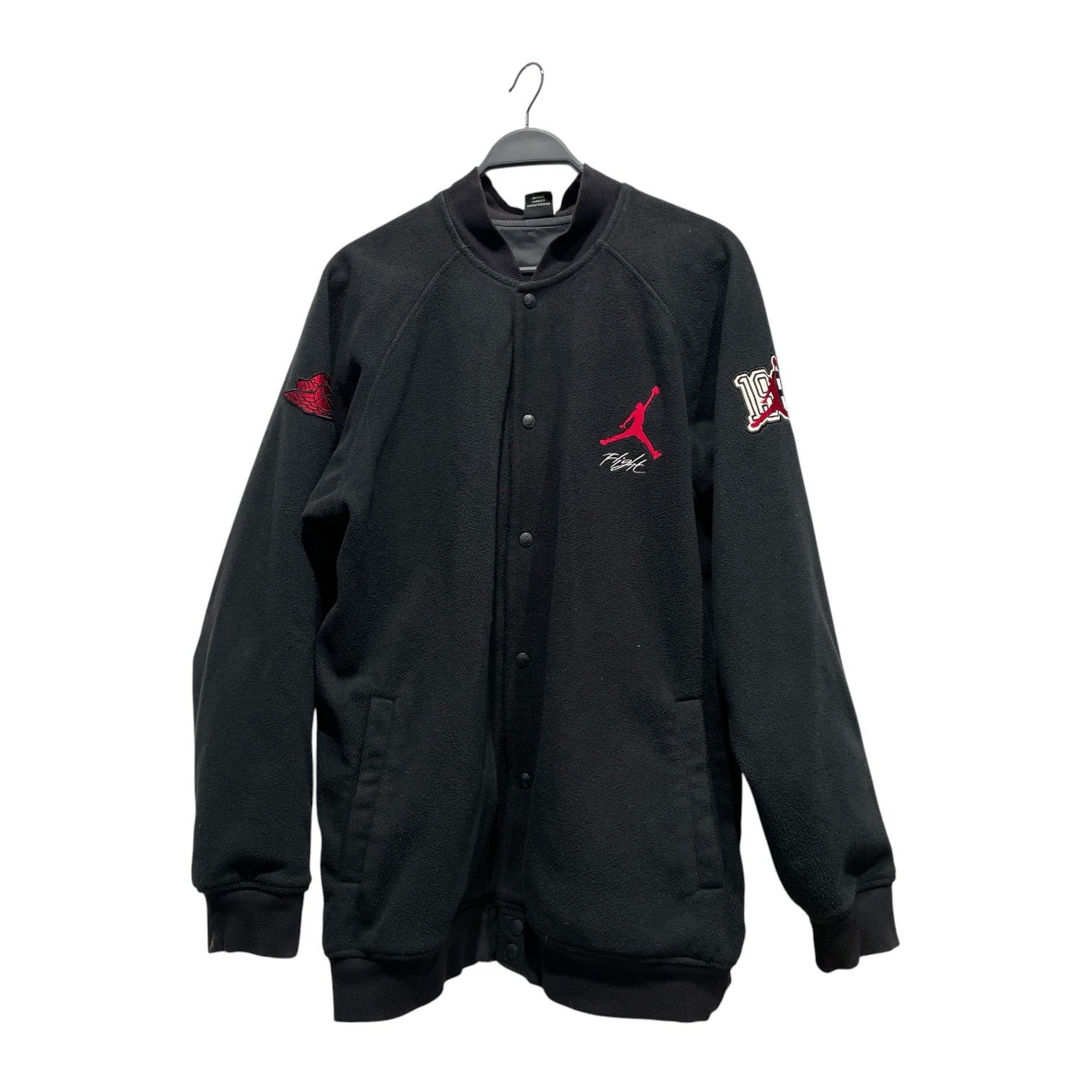 JORDAN BRAND/Baseball Jkt/L/Cotton/BLK/Black Flight 1985 Wings Fleece view 1