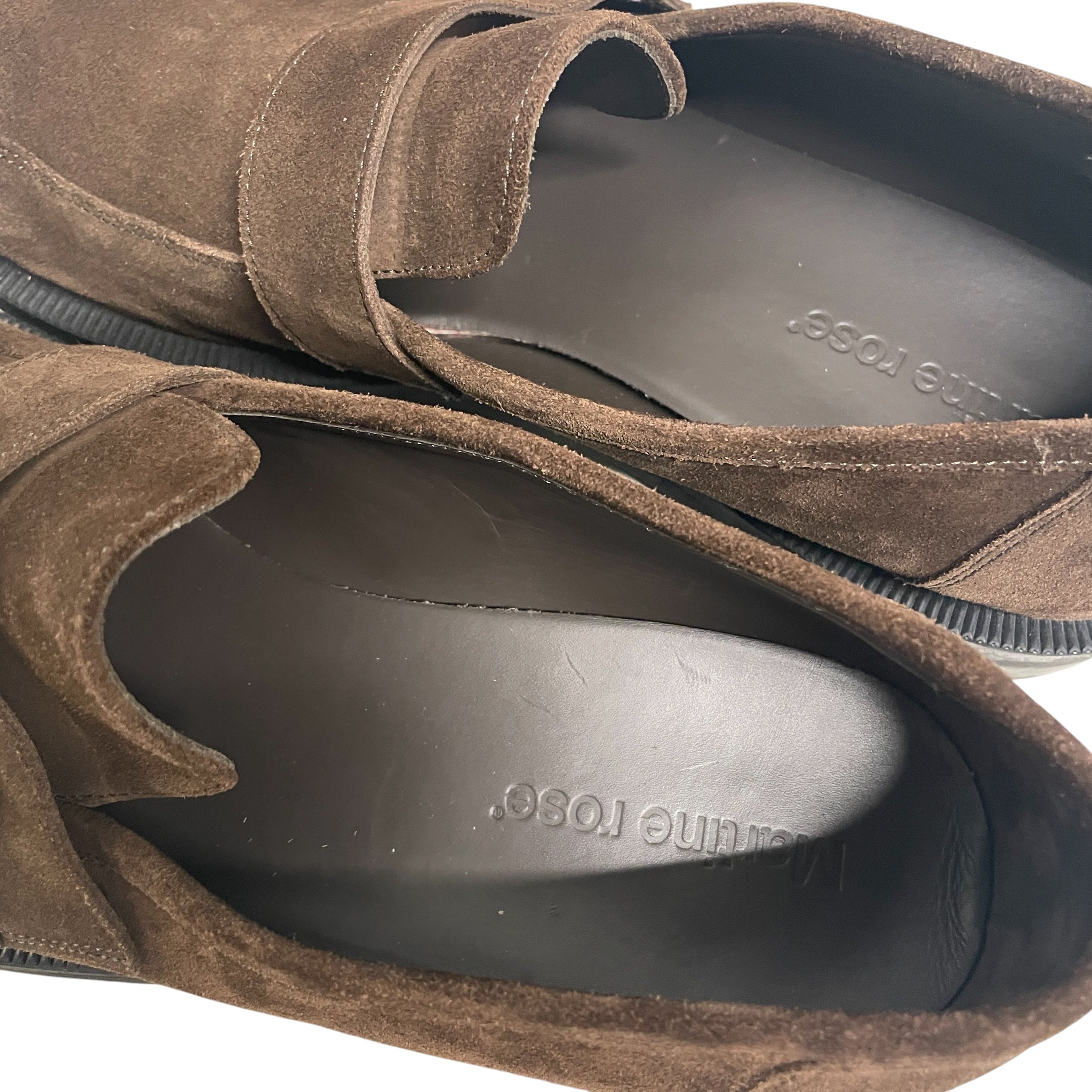 MARTINE ROSE/Loafers/US 12/Suede/BRW/CLOWN TOE LOAFER view 3