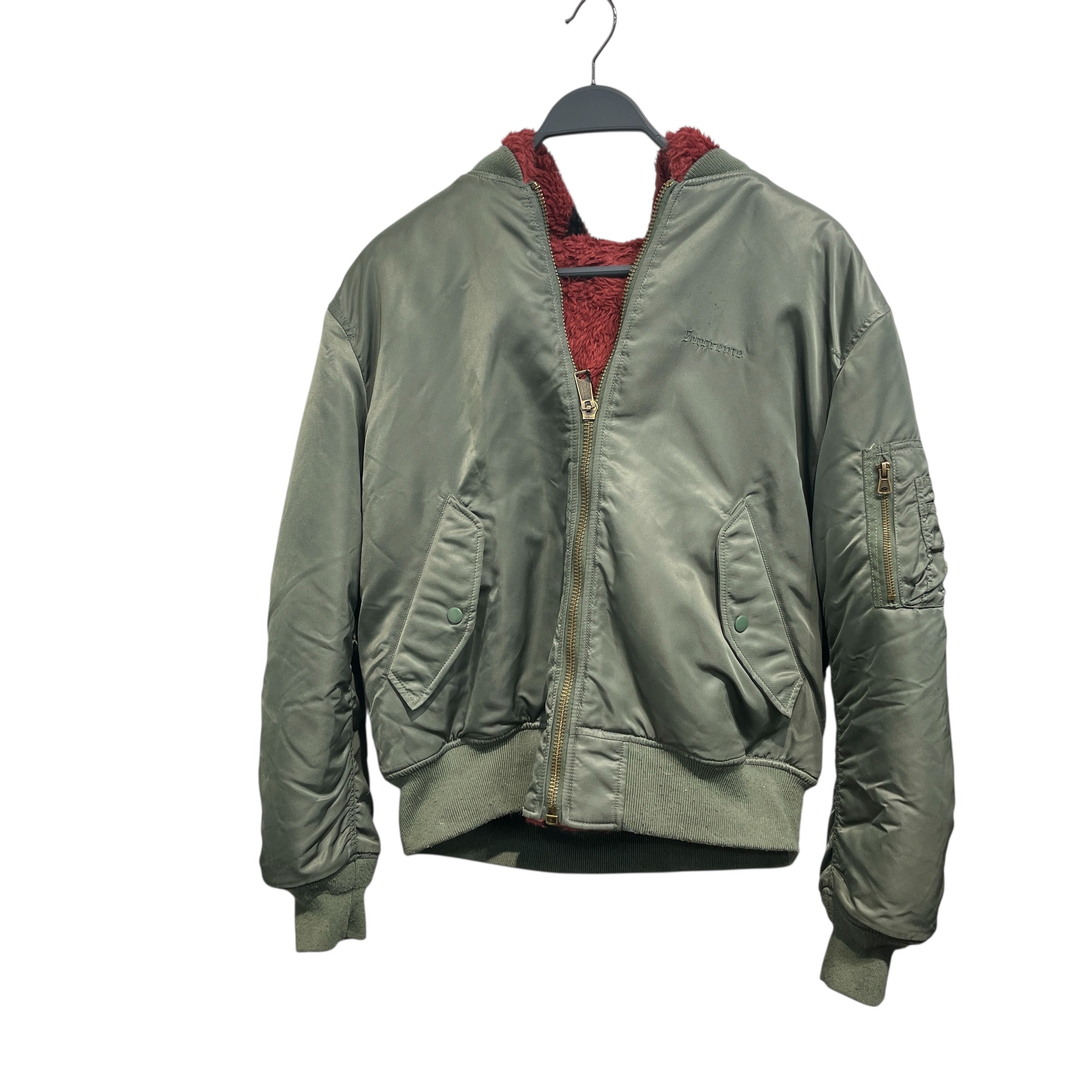 Supreme/Jacket/M/Nylon/GRN/reversible faux fur view 1