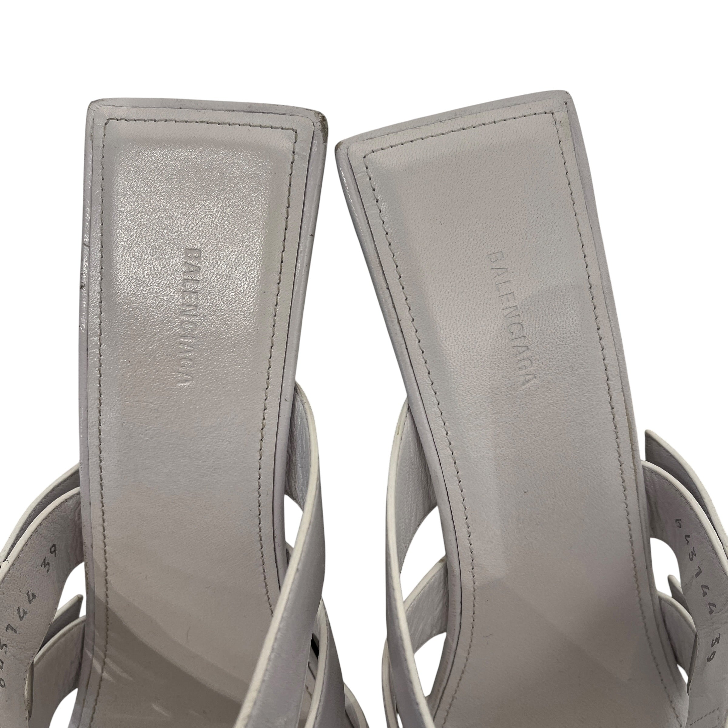 BALENCIAGA/Sandals/US 7.5/WHT/80MM BUCKLE SANDALS view 3