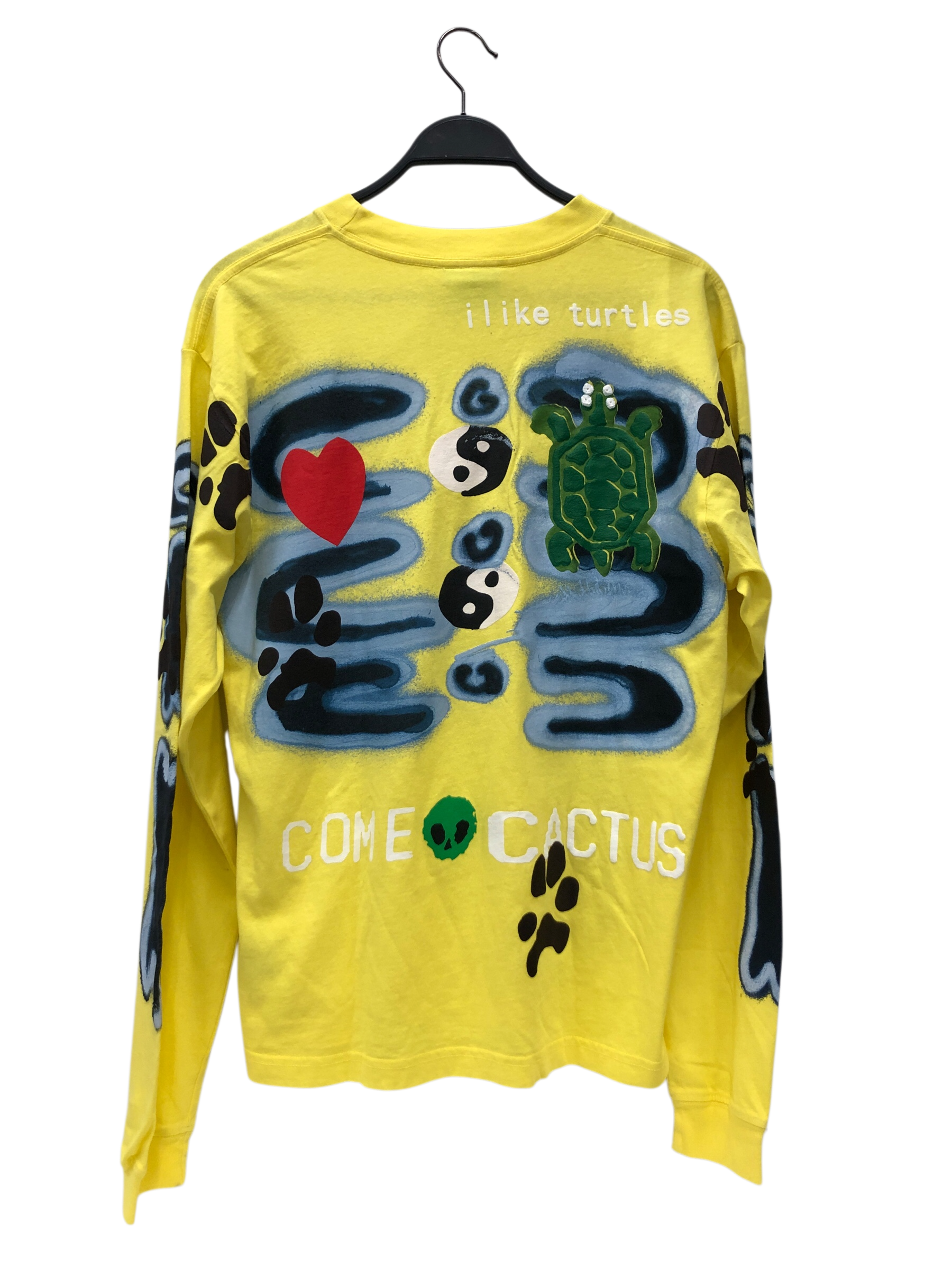 Come Tees/CACTUS PLANT FLEA MARKET/LS T-Shirt/M/Cotton/YEL/"I <3 my dog !!!" view 2