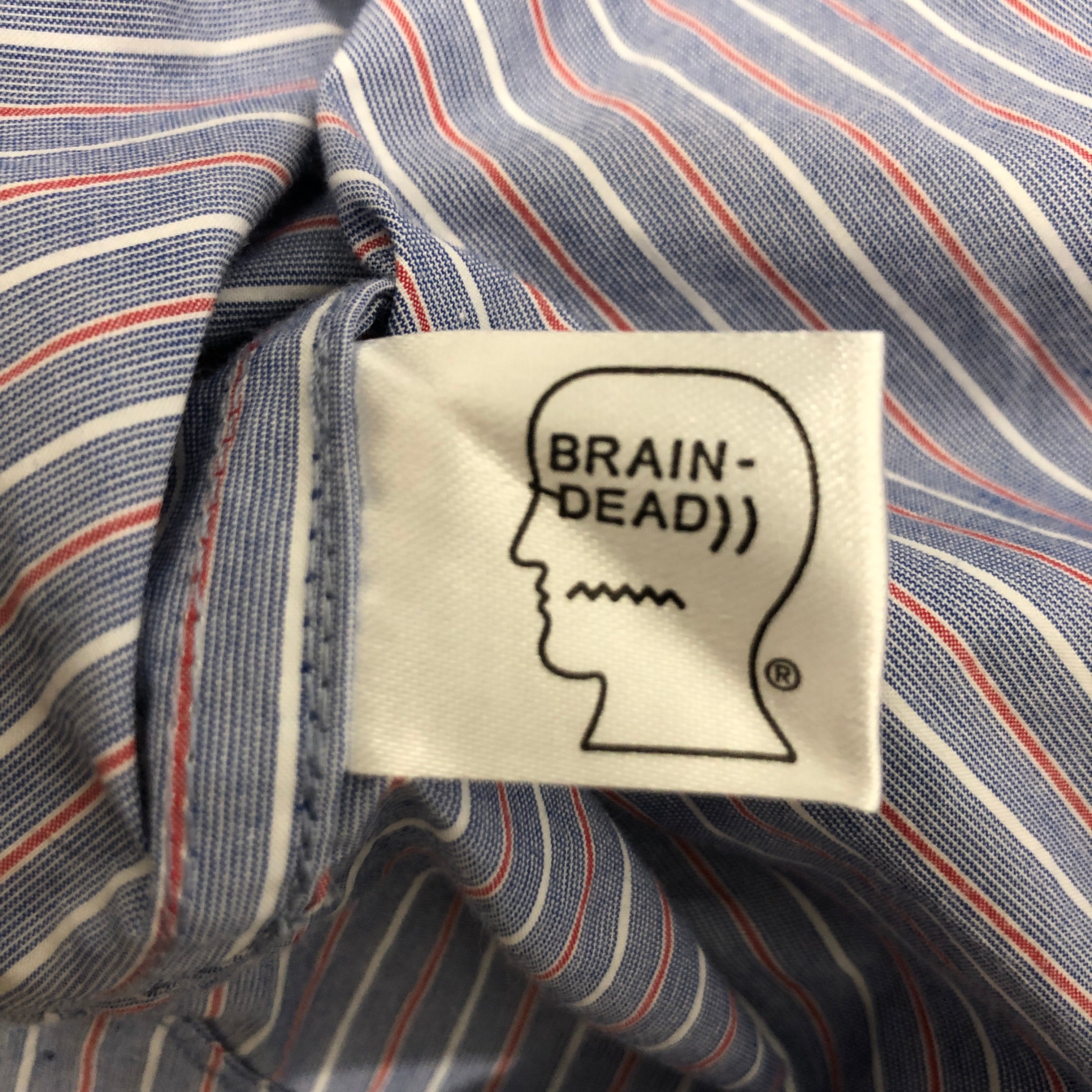 Brain Dead/BROOKS BROTHERS/LS Shirt/M/Cotton/BLU/Stripe/ view 5
