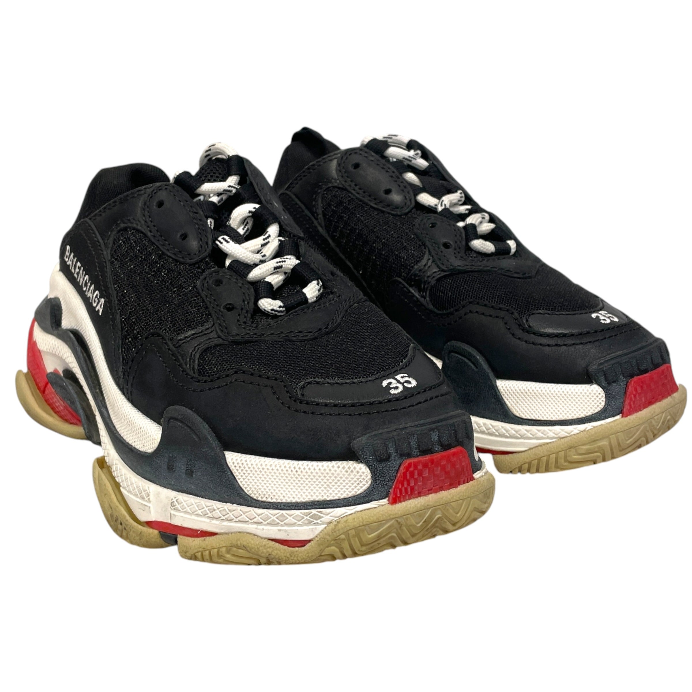 BALENCIAGA/Low-Sneakers/UK 2/BLK/triple a view 1