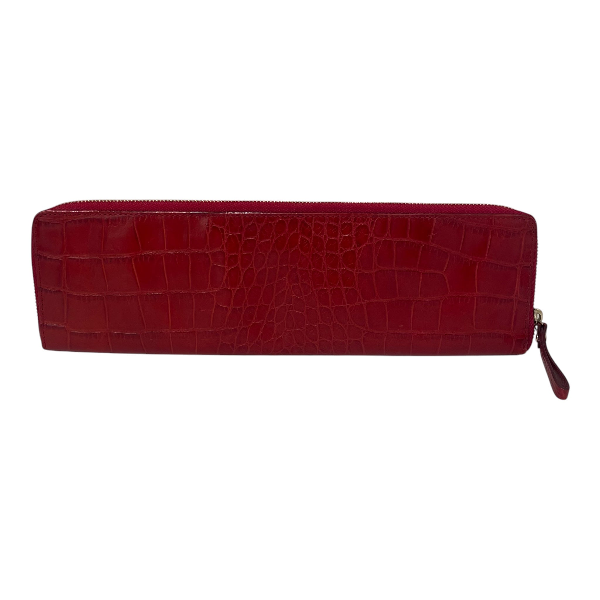 kate spade new york/Long Wallet/Leather/RED/EXTRA LONG CROCODILE CLUTCH view 2