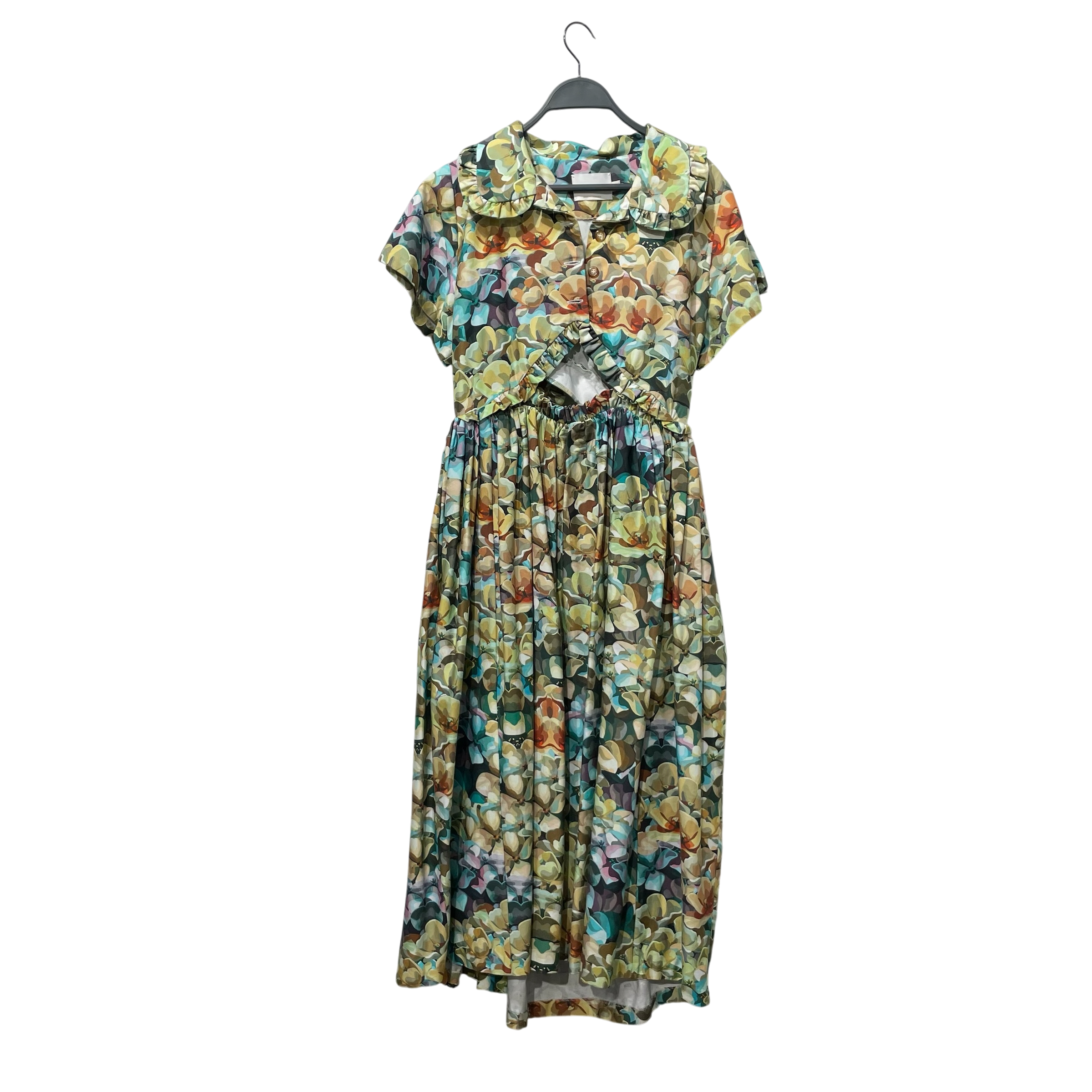 Kika Vargas/SL Dress/M/Floral Pattern/Cotton/MLT/ view 1