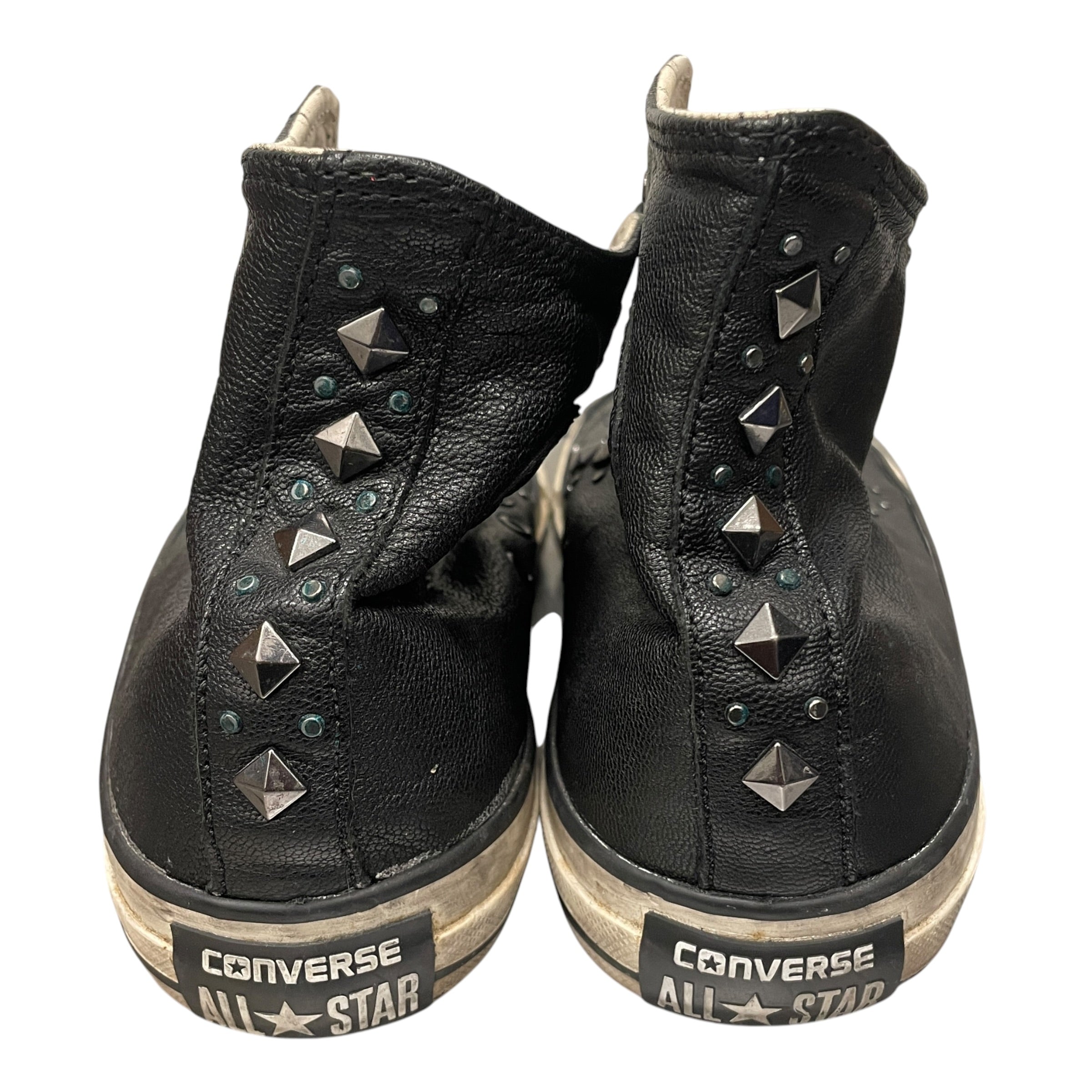 CONVERSE/john varvatos/Hi-Sneakers/US 8/Leather/BLK/Studded view 4