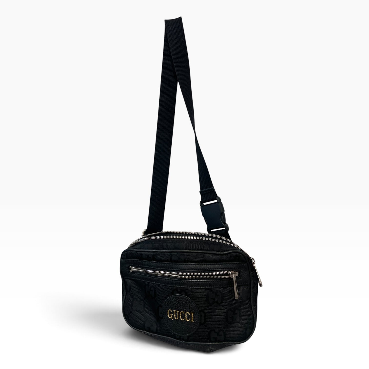 GUCCI/Fanny Pack/Monogram/Cotton/BLK/OFF THE GRID view 1