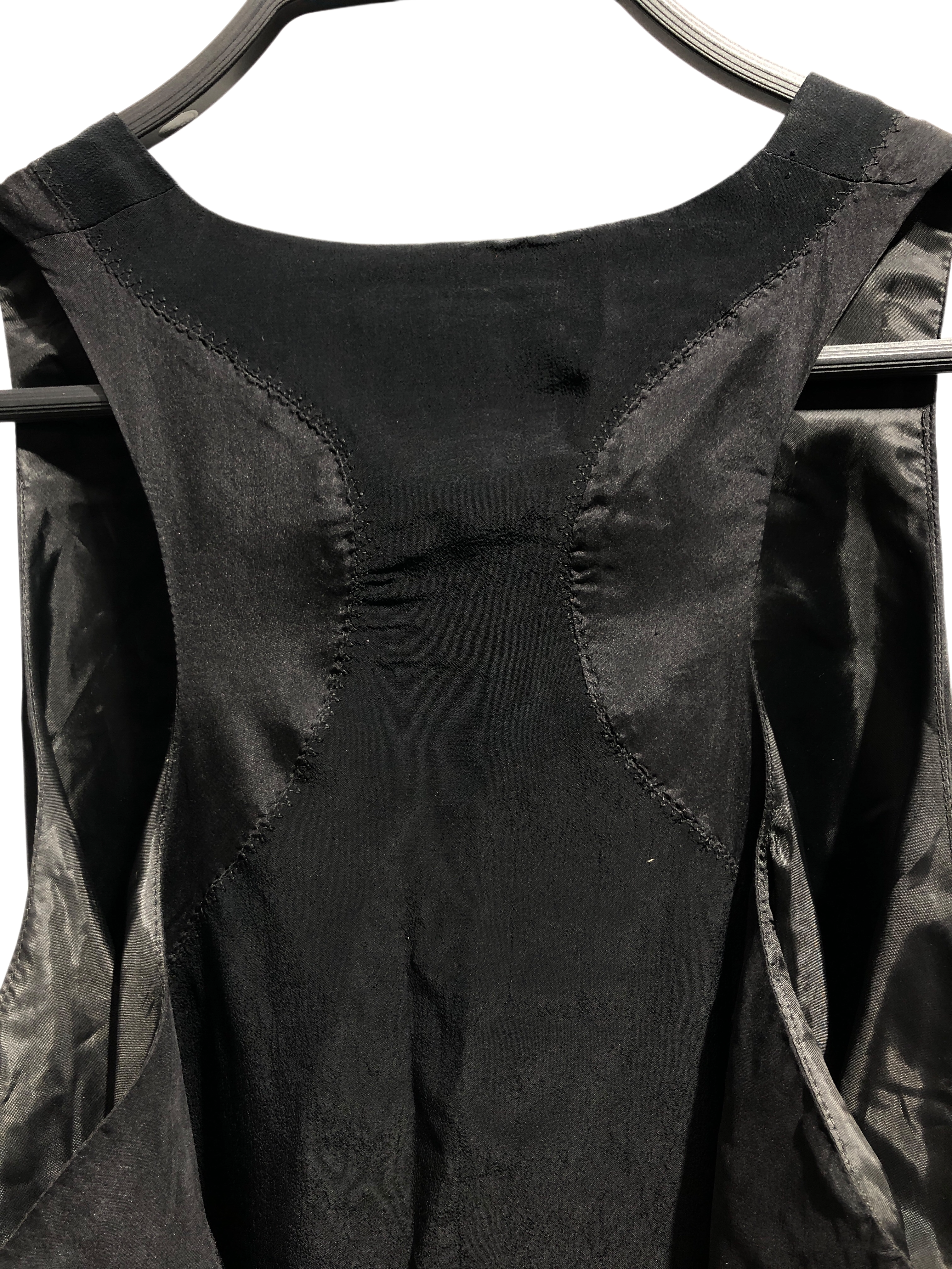 Acne Studios/SL Dress/34/Silk/BLK/Midi Length/ties in back view 4