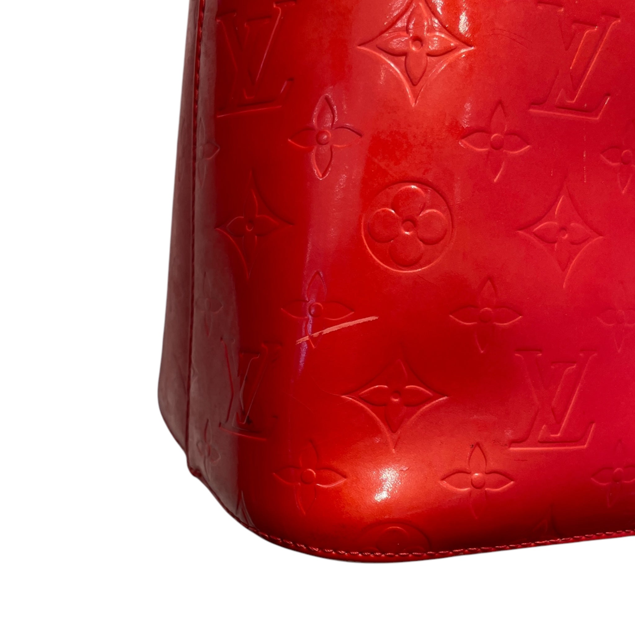 LOUIS VUITTON/Hand Bag/OS/Monogram/Leather/RED/HOUSTON VERNIS view 3