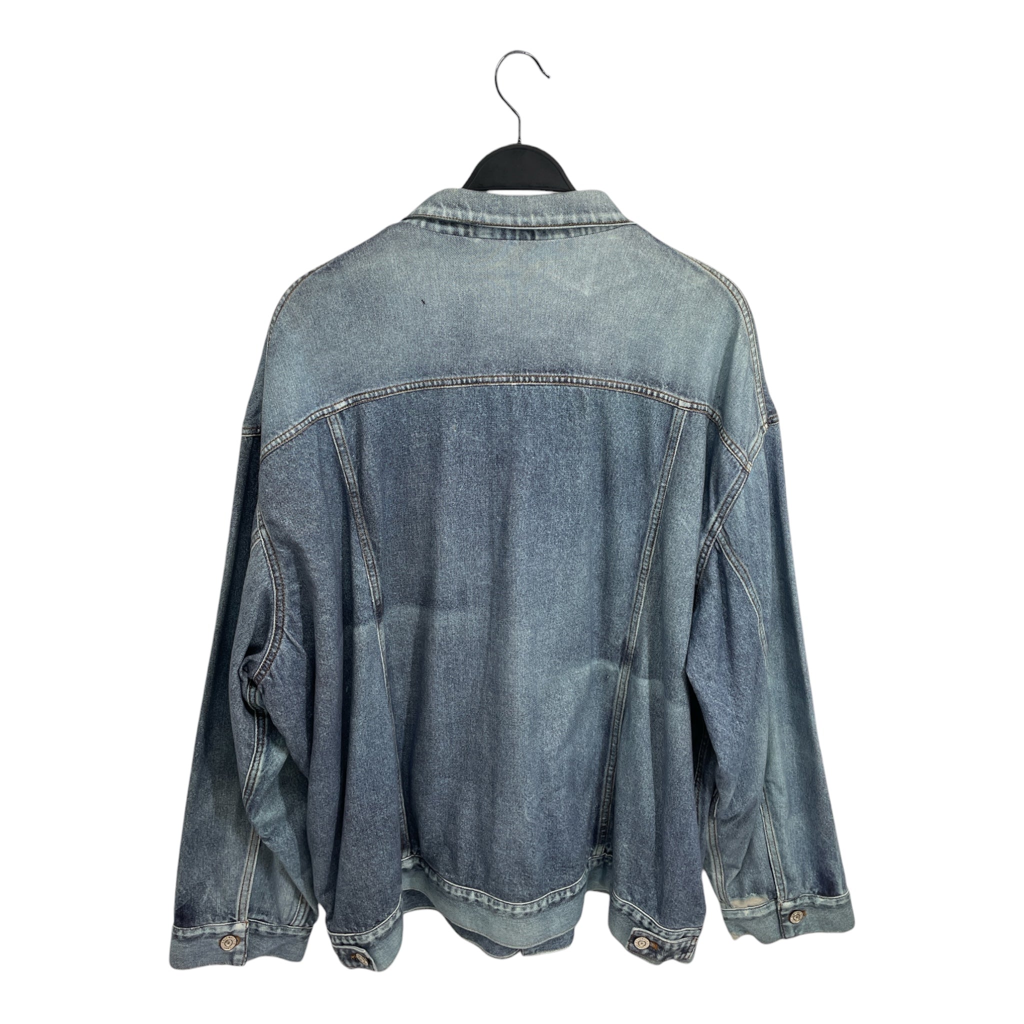 BALENCIAGA/Denim Jkt/3/BLU/All Over Print/DENIM GRAPHIC view 2