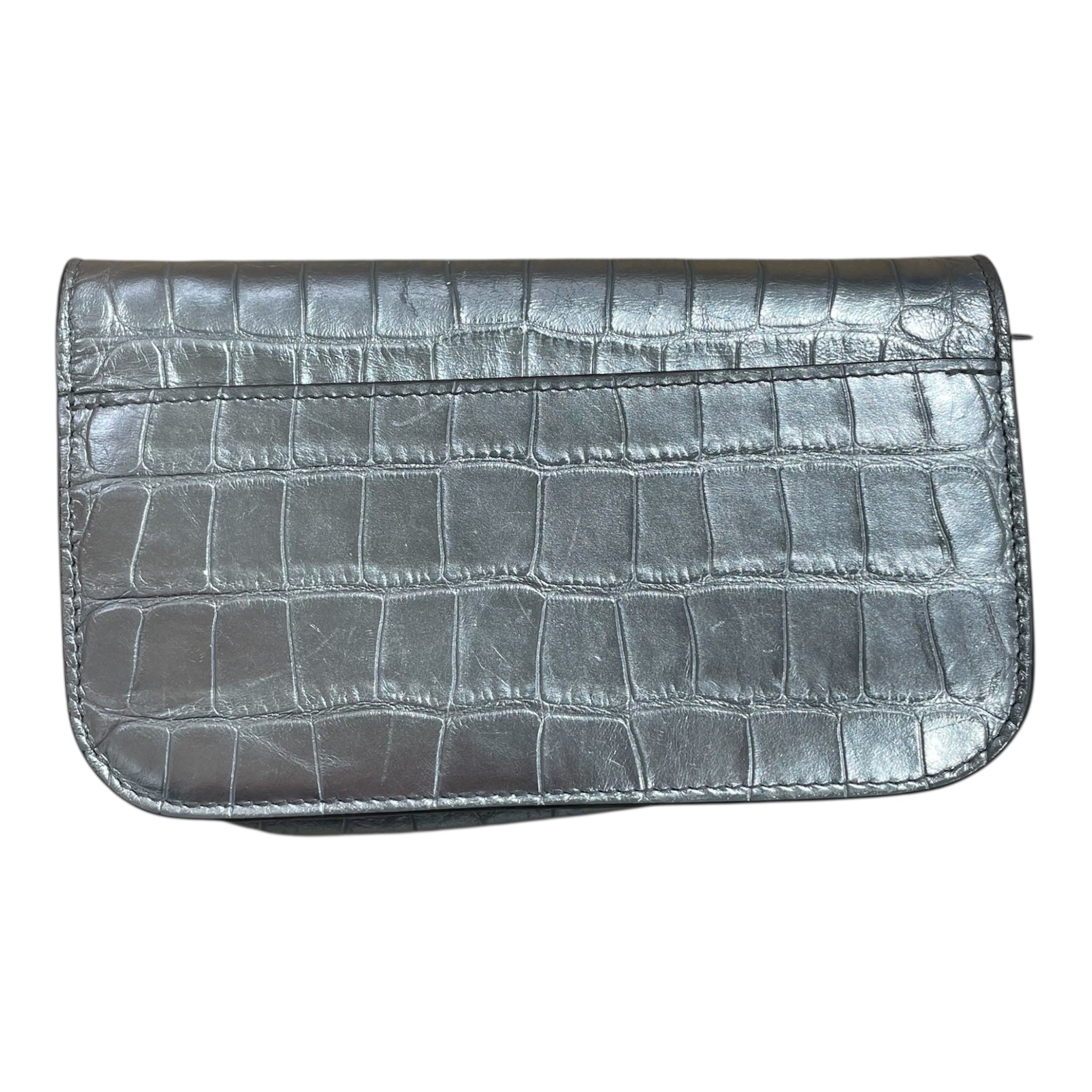 BALENCIAGA/Cross Body Bag/Animal Pattern/SLV/ wallet on chain crocodile view 4