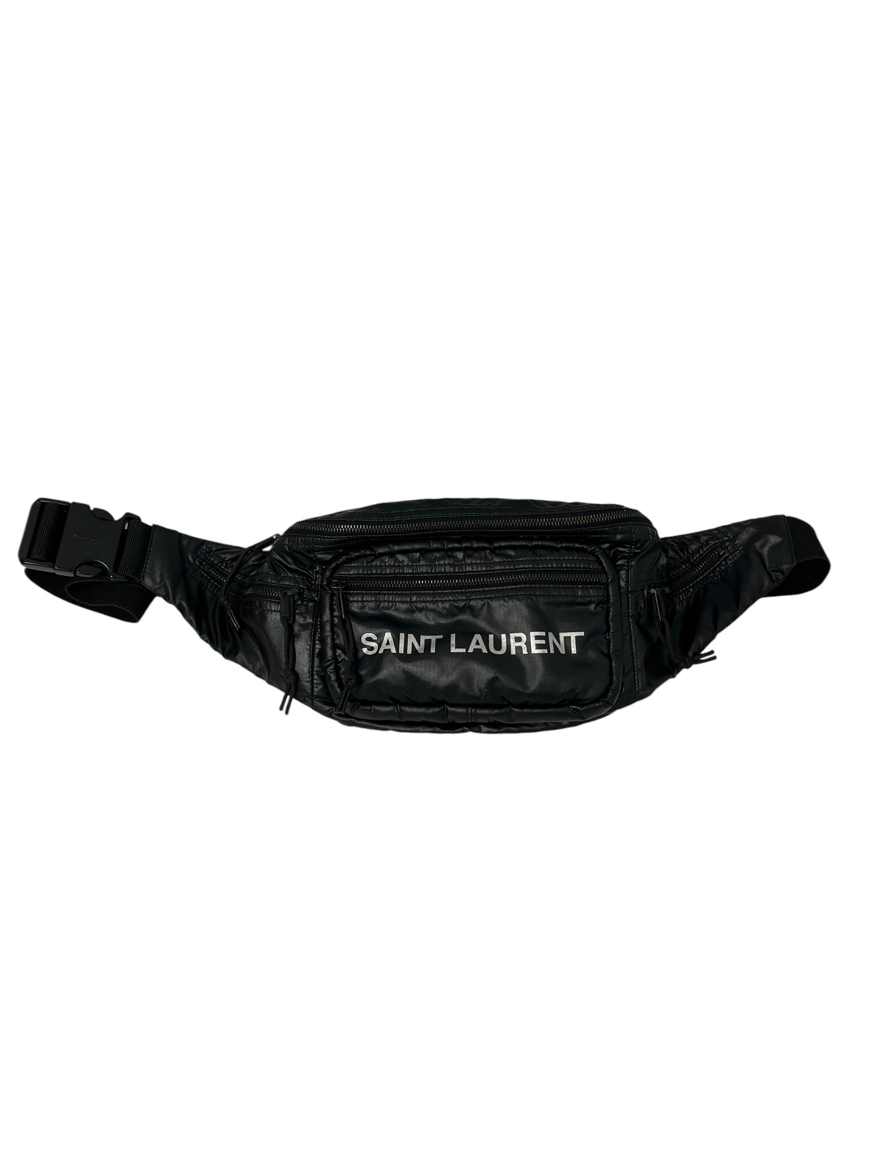 SAINT LAURENT/Fanny Pack/Nylon/BLK/LOGO FANNY PACK view 1