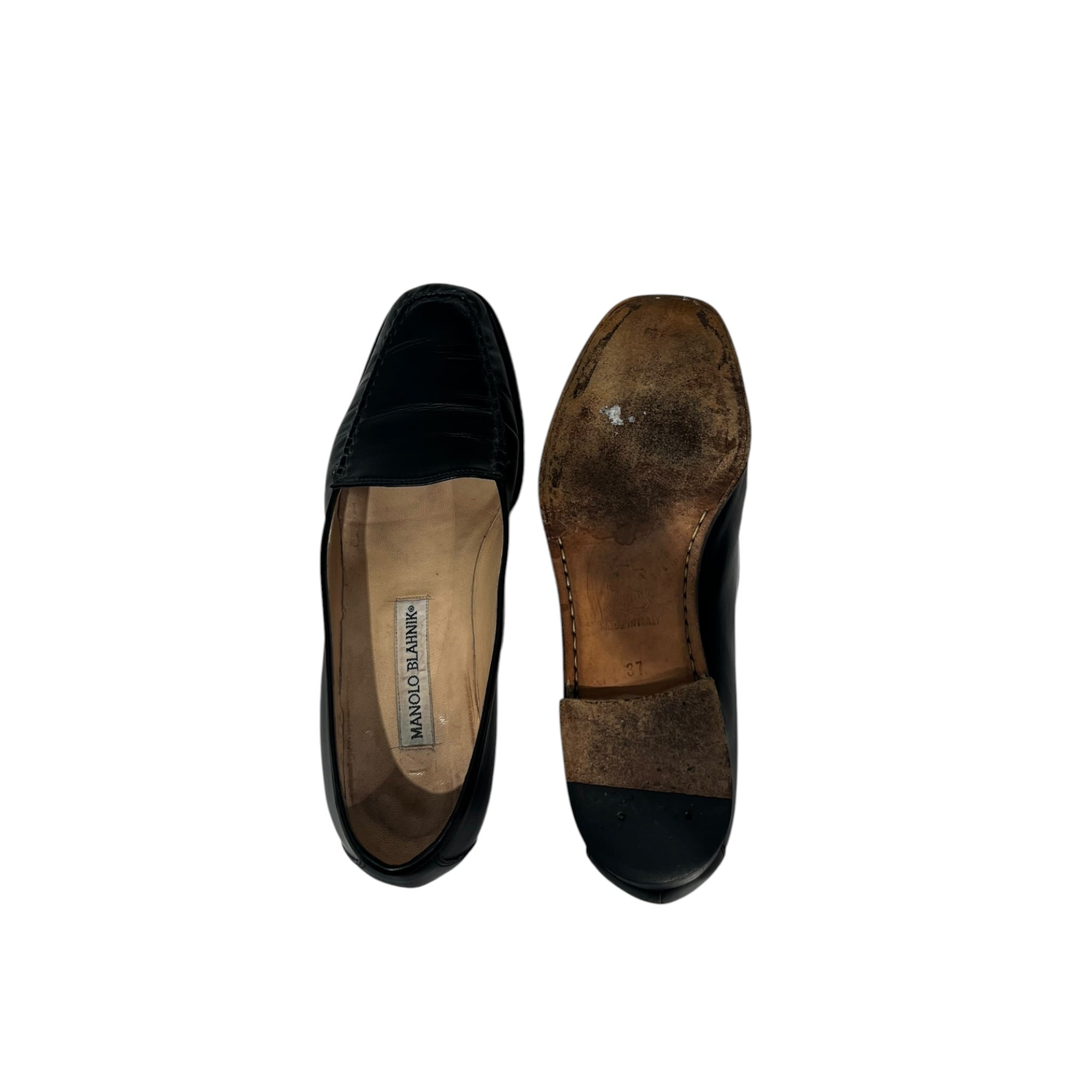 MANOLO BLAHNIK/Loafers/EU 37/Leather/BLK/ view 6