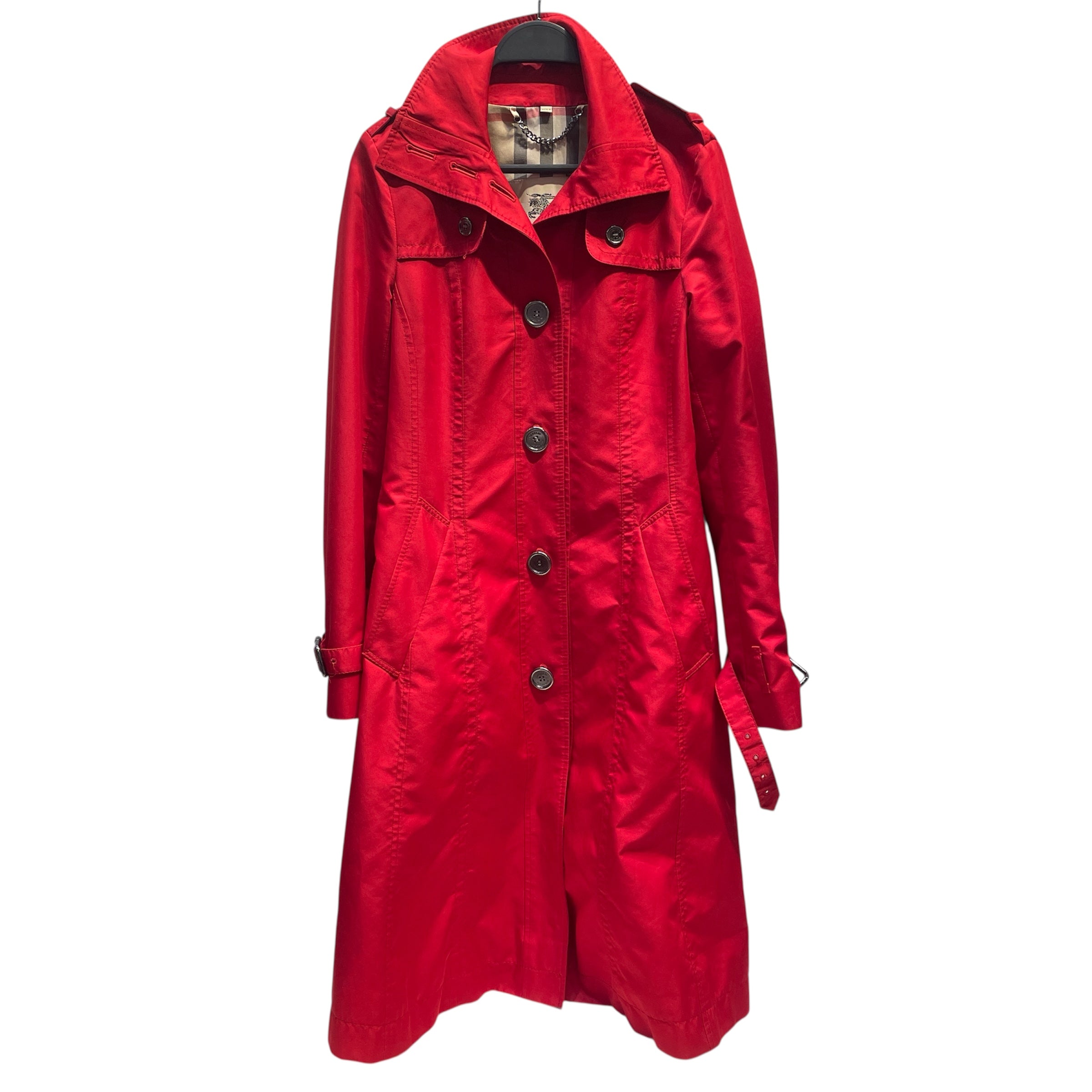 BURBERRY LONDON/Trench Coat/Nylon/RED/BLACK BUTTONS view 1
