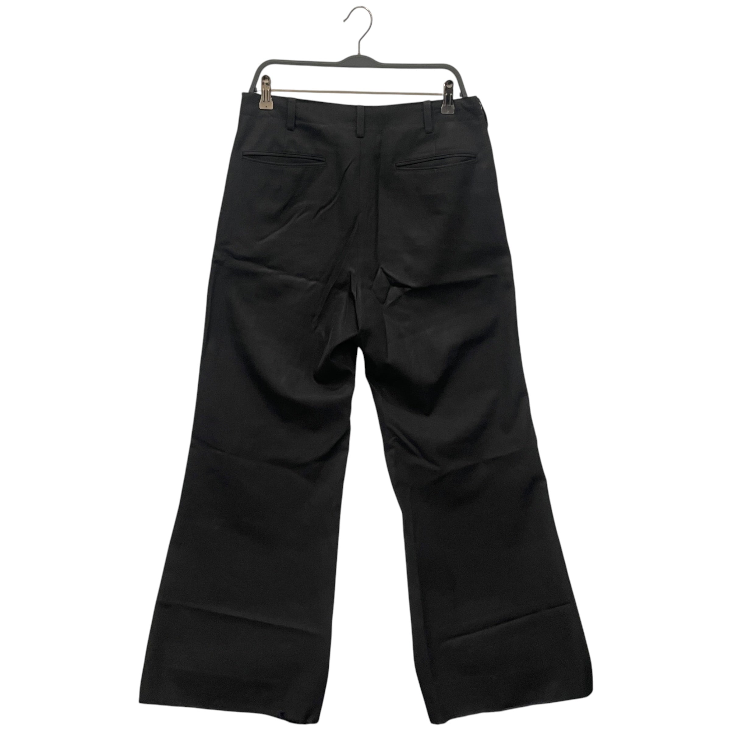 YOHJI YAMAMOTO/Wide Leg Pants/M/Wool/BLK/SMALL POCKET RIGHT SIDE view 2