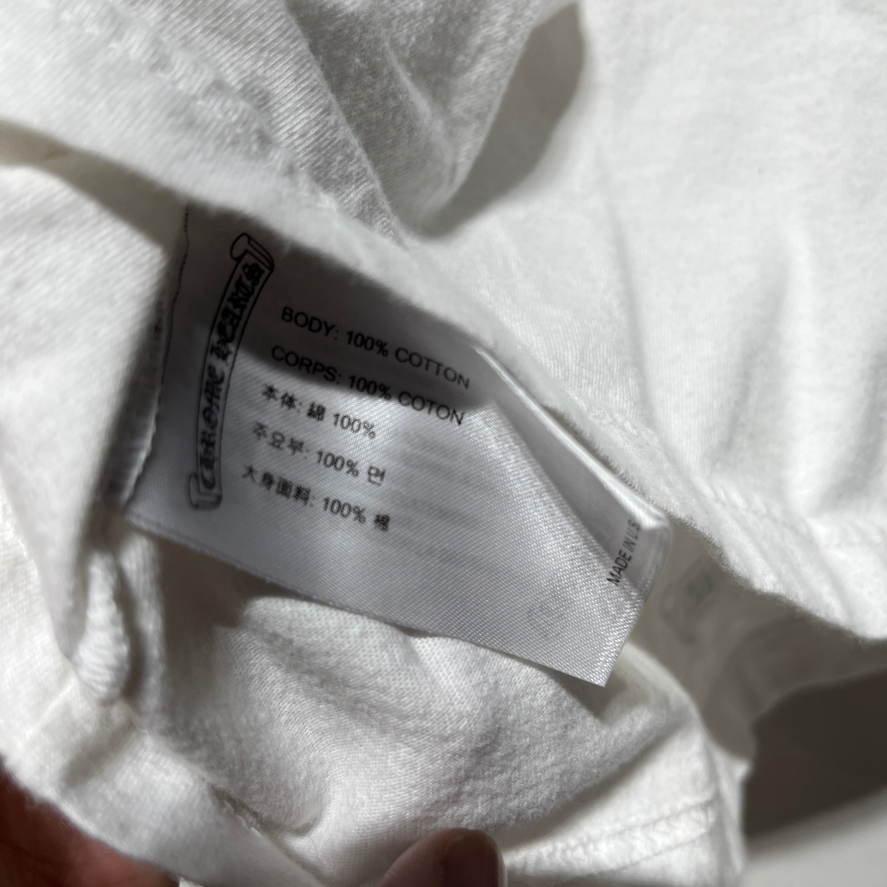 CHROME HEARTS/T-Shirt/S/Cotton/WHT/POCKET TEE view 7